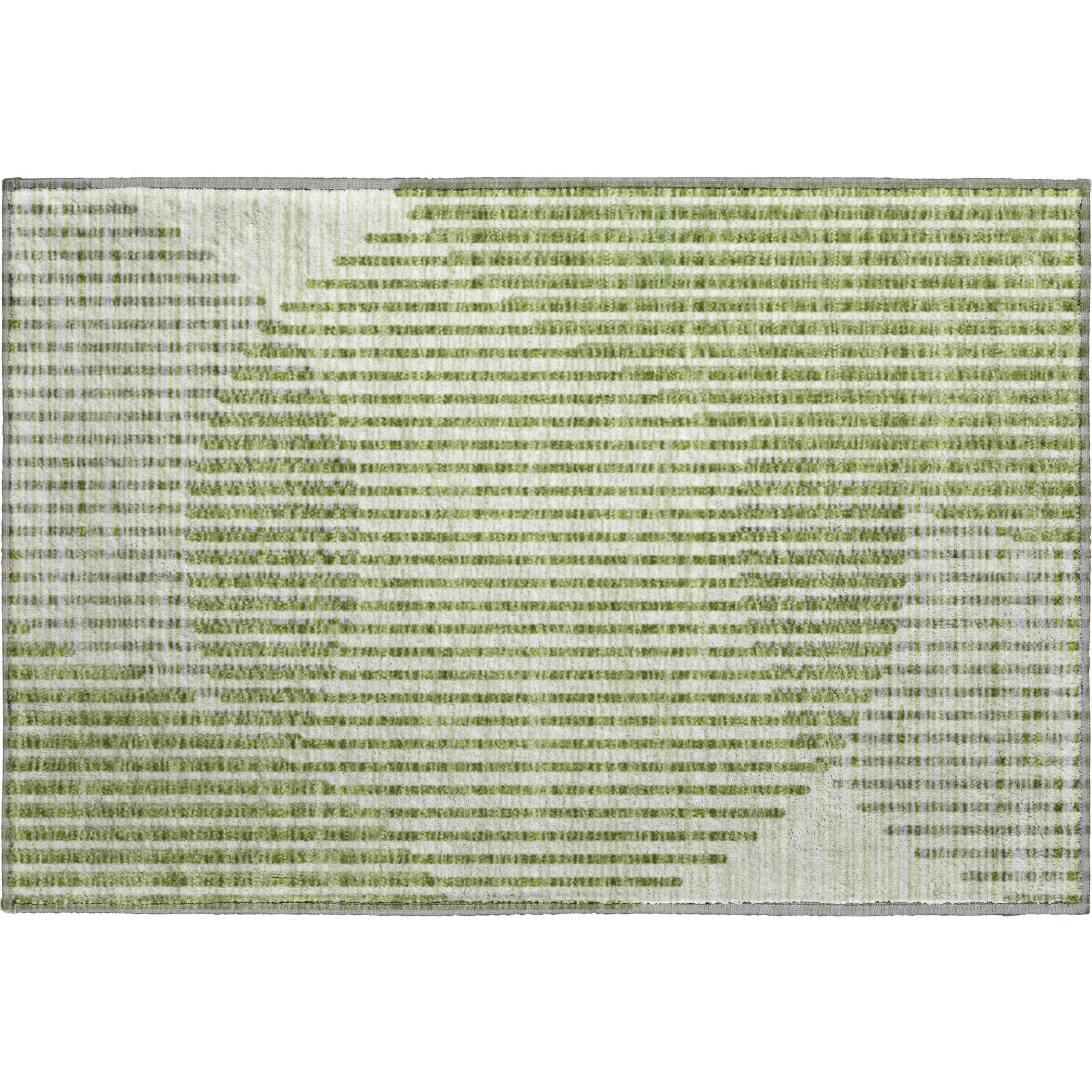 Reykjavik Machine Washable Transitional Green Rug 1'8" x 2'6" #shape_Rectangle
