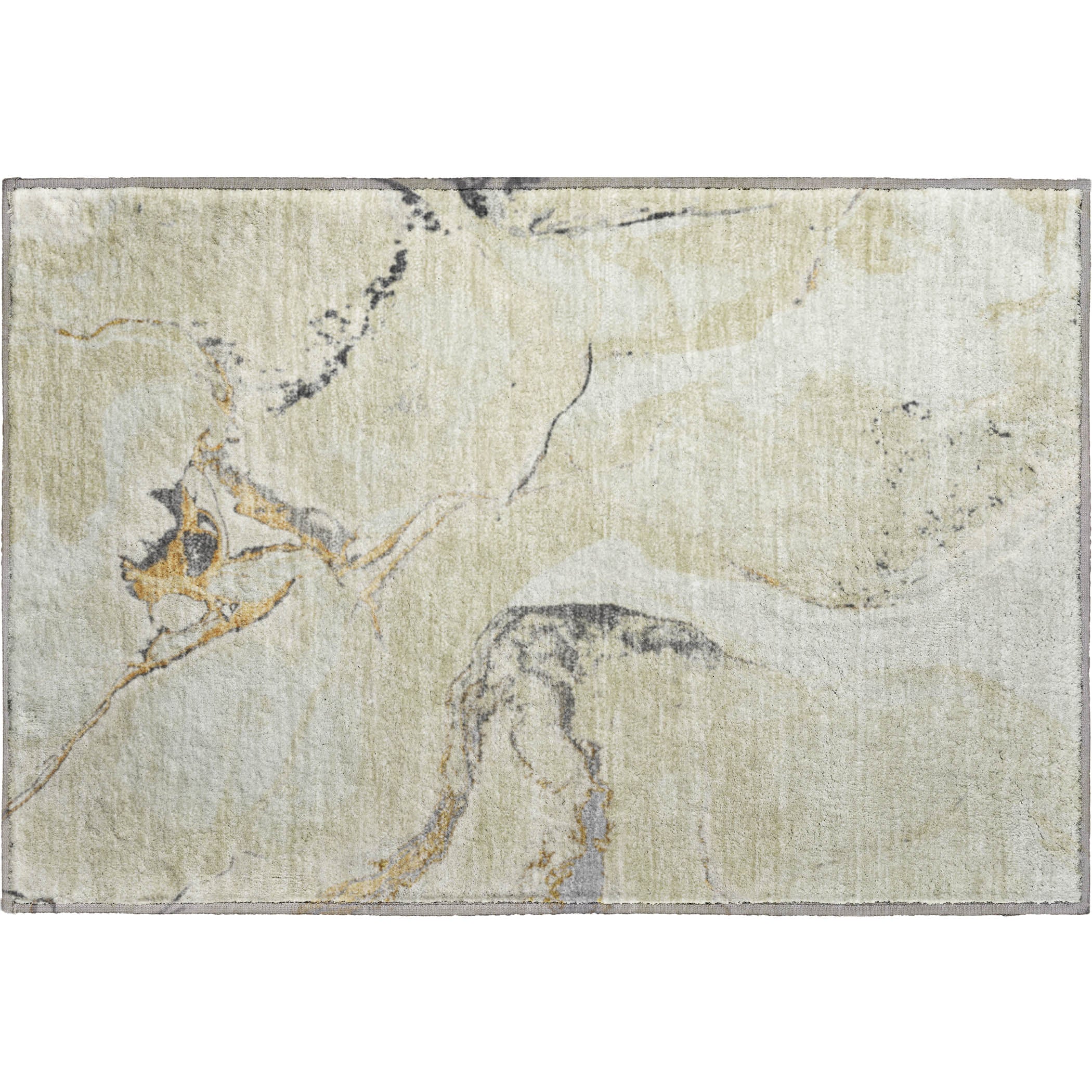 Seville Machine Washable Transitional Ivory Rug 1'8" x 2'6" #shape_Rectangle