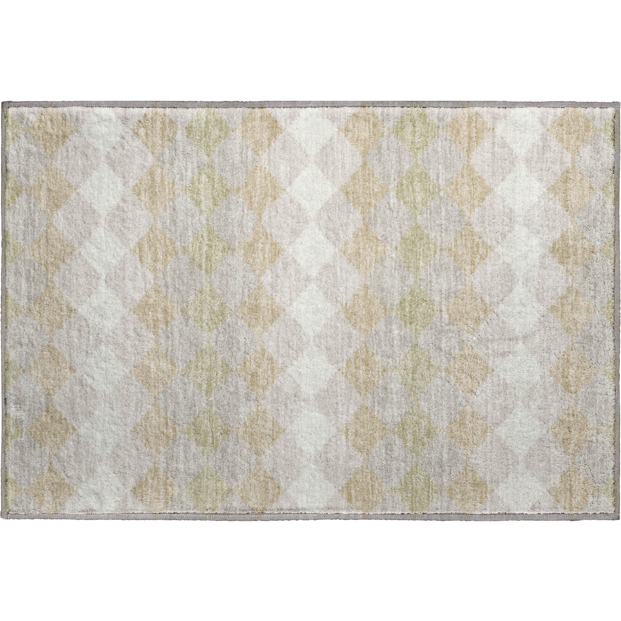 Colombo Machine Washable Transitional Beige Brown Rug 1'8" x 2'6" #shape_Rectangle