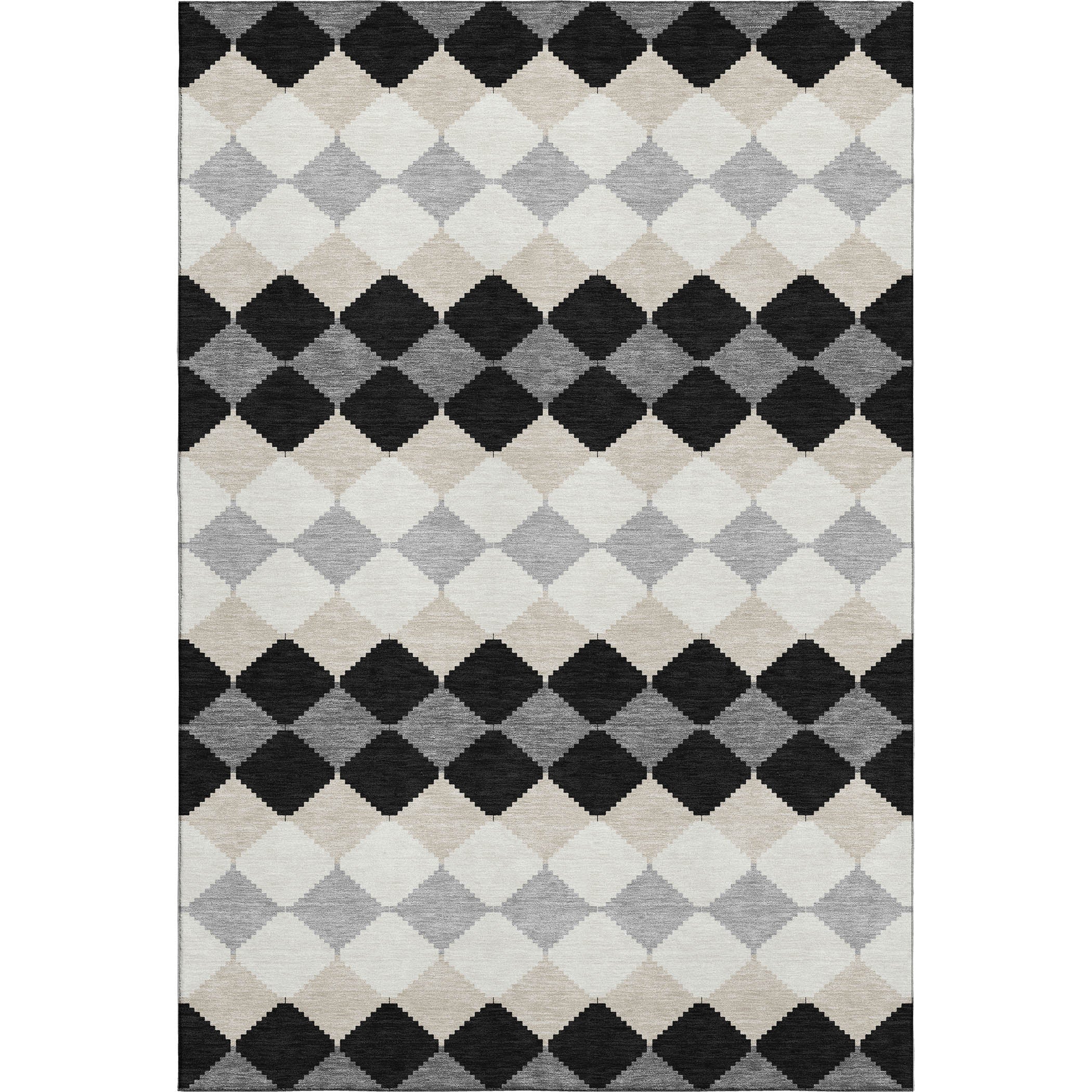 Colombo Machine Washable Transitional Black Rug 2'6" x 3'10" #shape_Rectangle