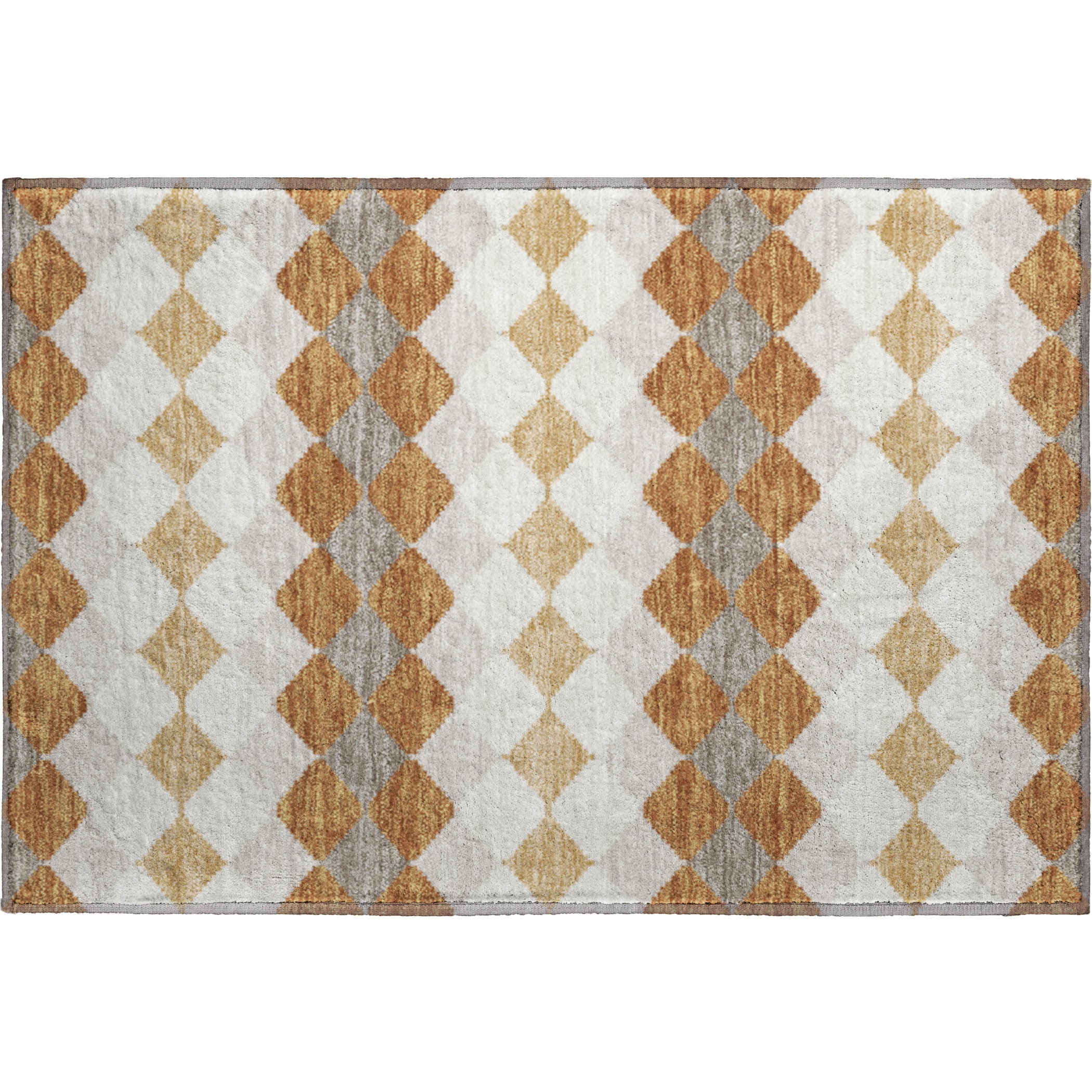 Colombo Machine Washable Transitional Copper Orange Rug 1'8" x 2'6" #shape_Rectangle