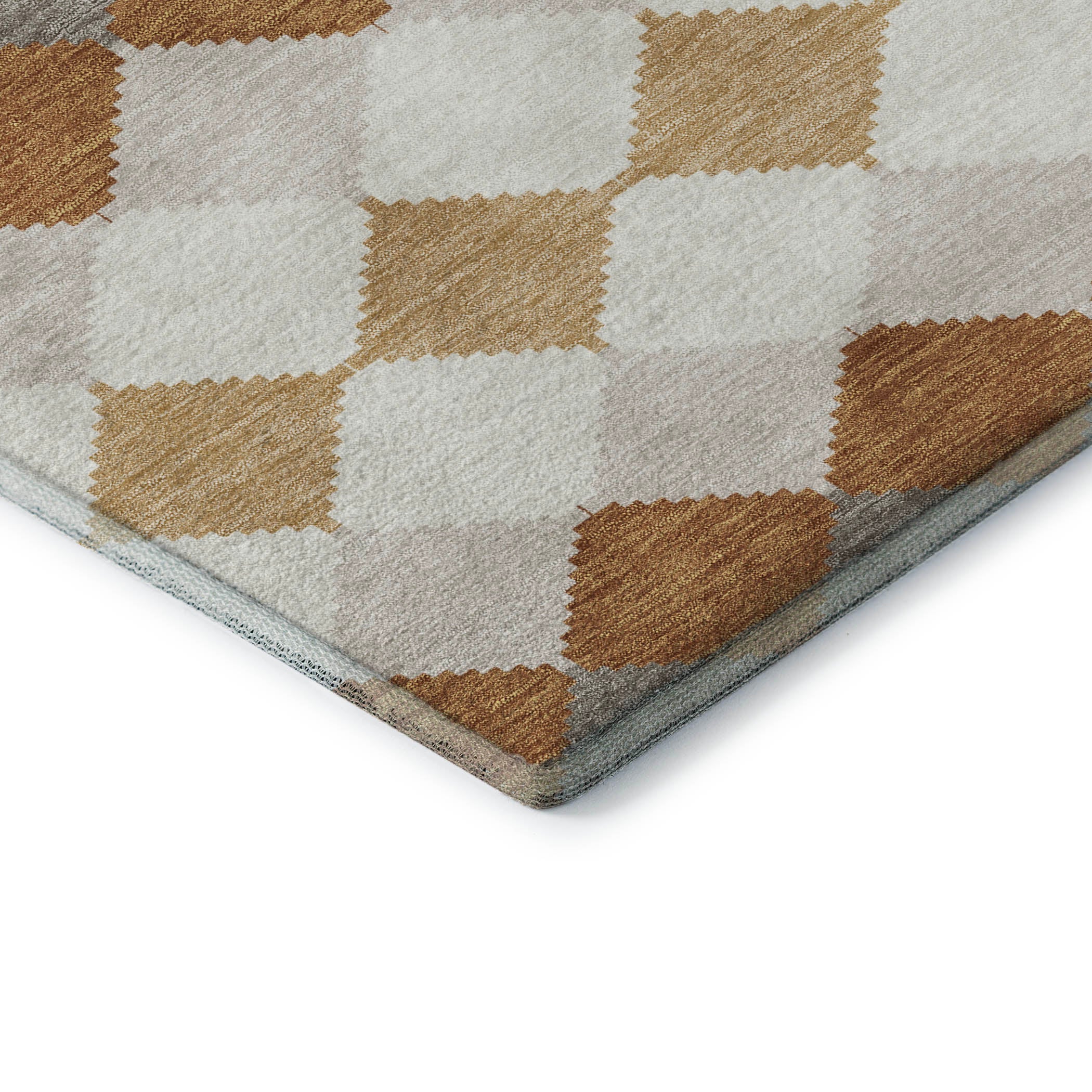 Colombo Machine Washable Transitional Copper Orange Rug 1'8" x 2'6" #shape_Rectangle