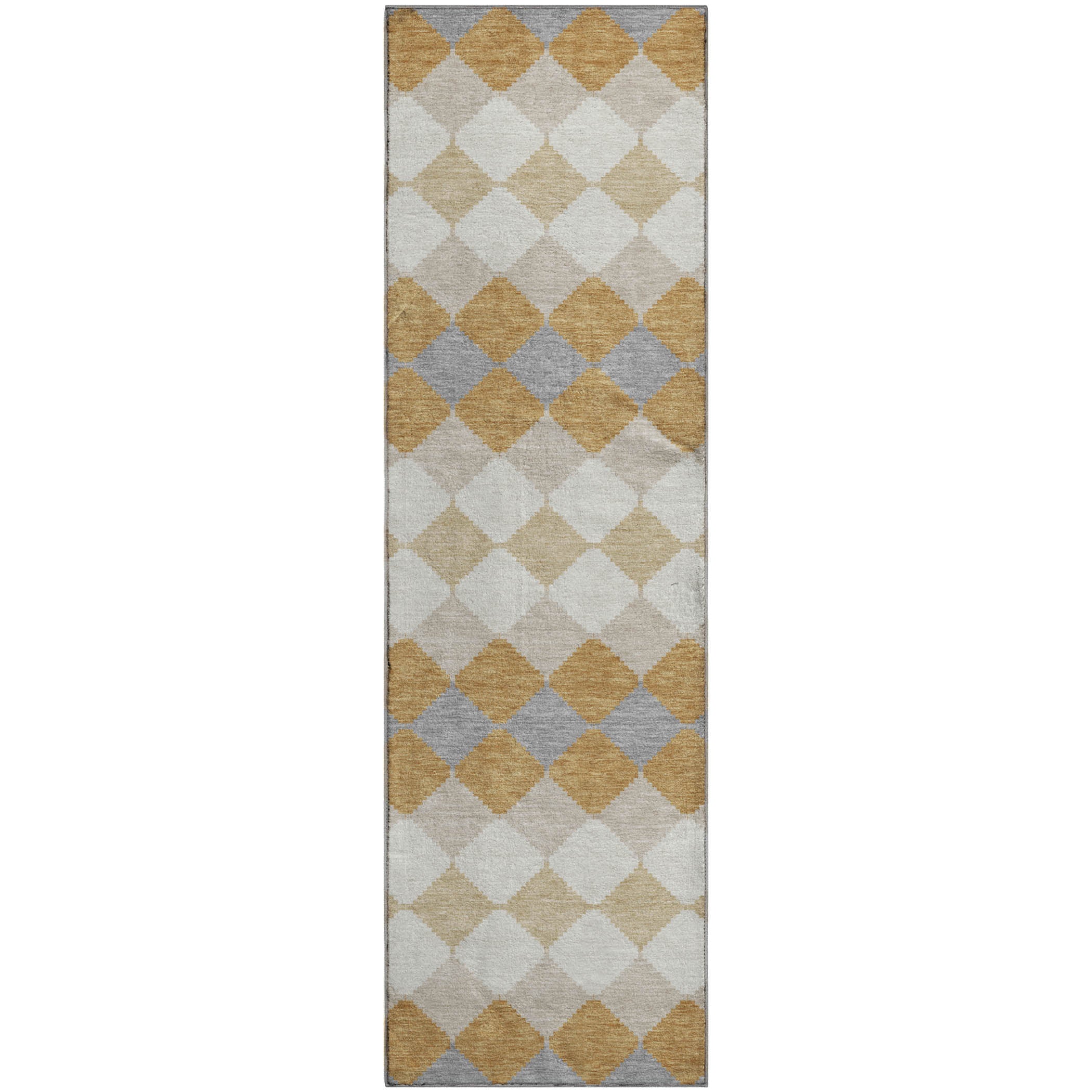 Colombo Machine Washable Transitional Gold Rug 2'3" x 7'6" #shape_Runner