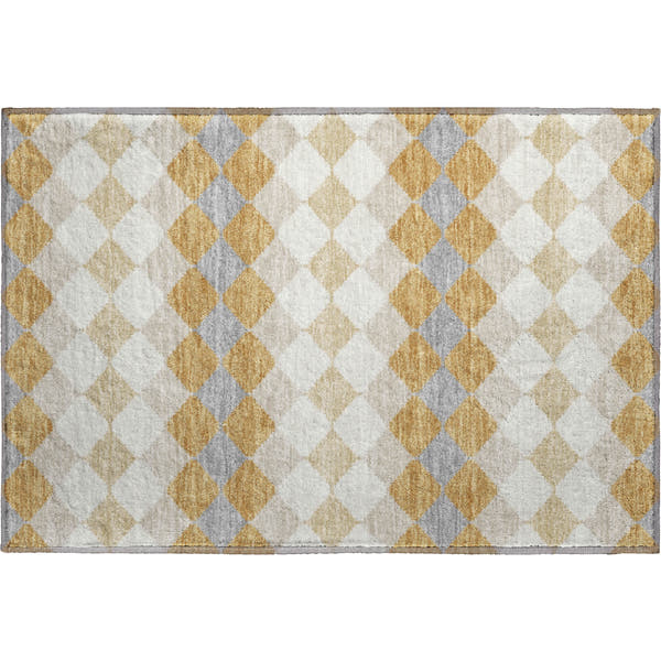 Colombo Machine Washable Transitional Gold Rug 1'8" x 2'6"