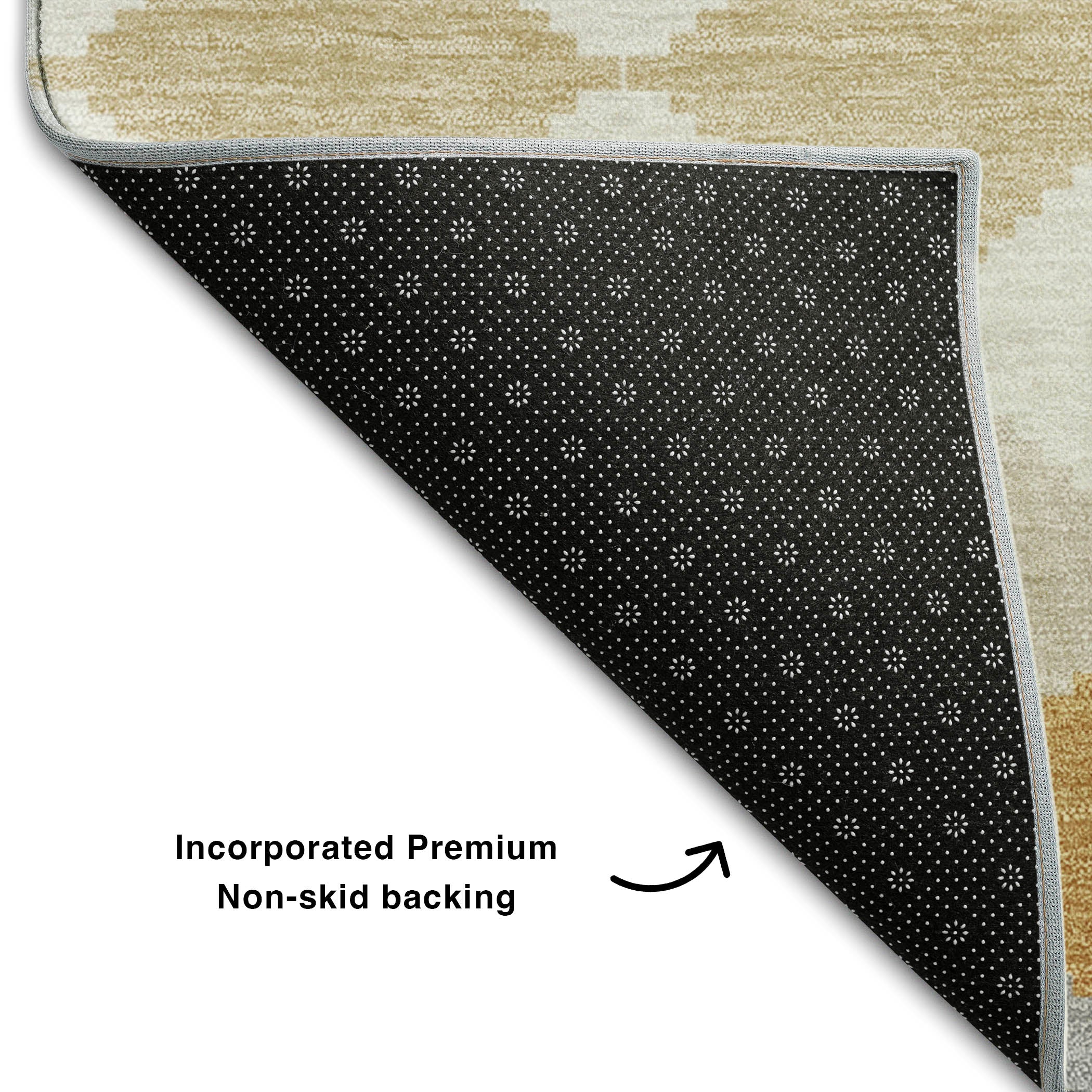 Colombo Machine Washable Transitional Gold Rug 1'8" x 2'6" #shape_Rectangle