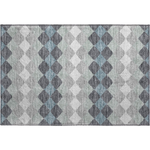Colombo Machine Washable Transitional Gray Rug 1'8" x 2'6"
