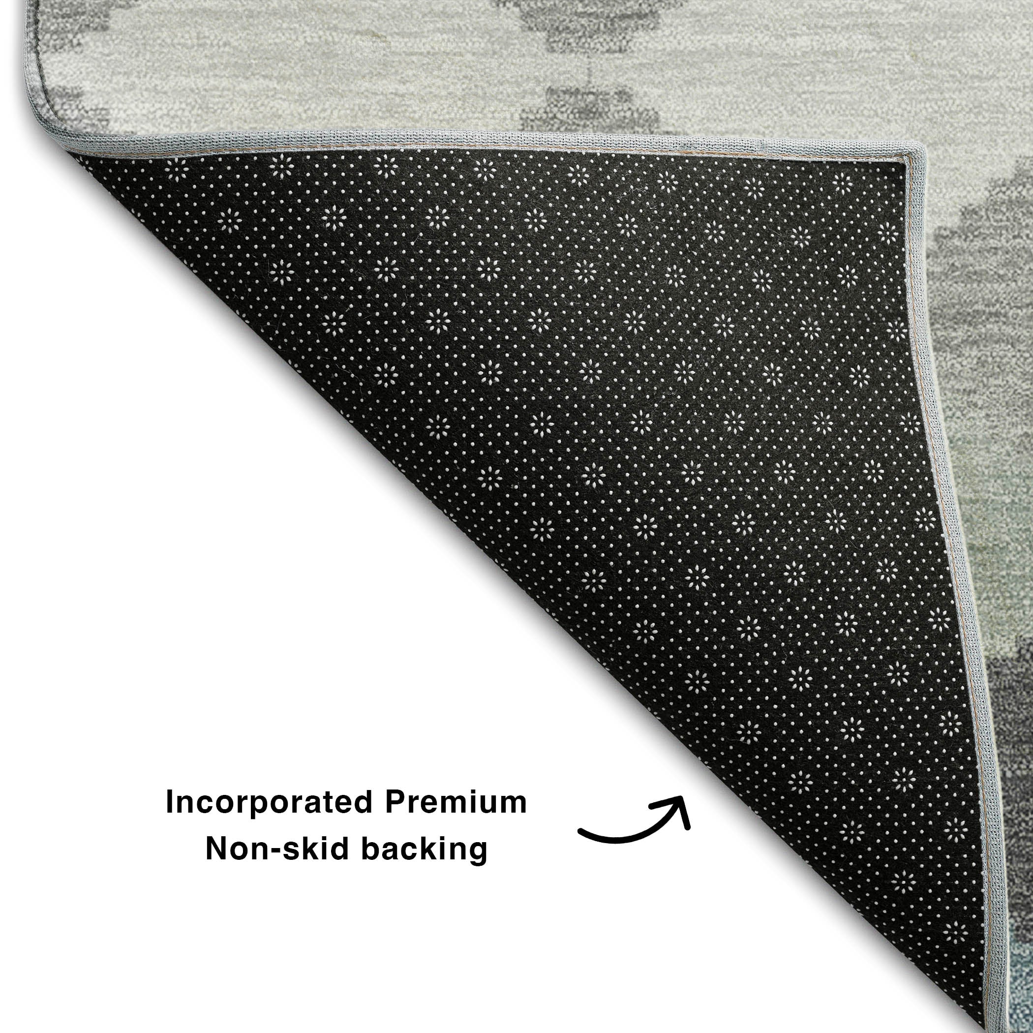 Colombo Machine Washable Transitional Gray Rug 1'8" x 2'6" #shape_Rectangle