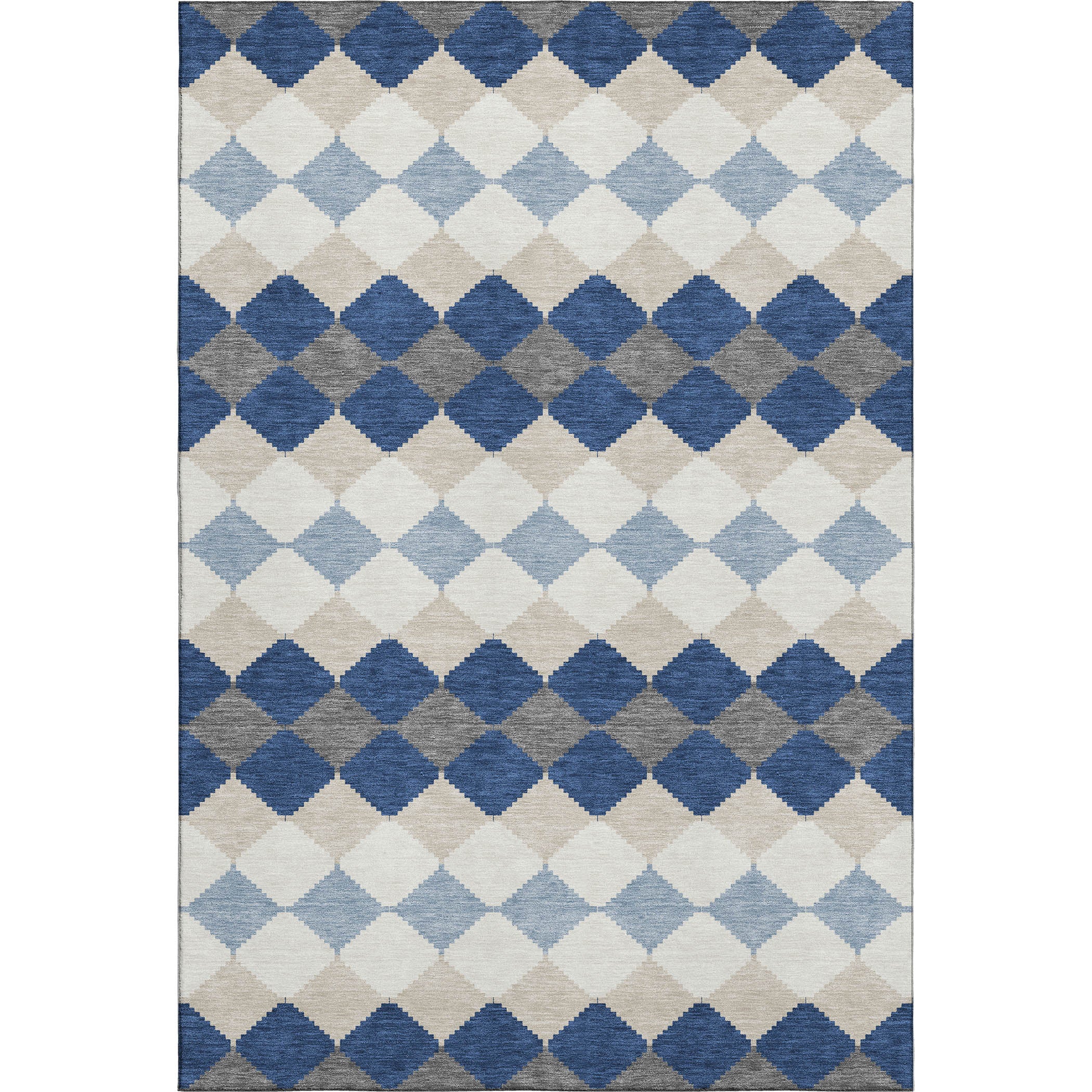 Colombo Machine Washable Transitional Navy Blue Rug 2'6" x 3'10" #shape_Rectangle