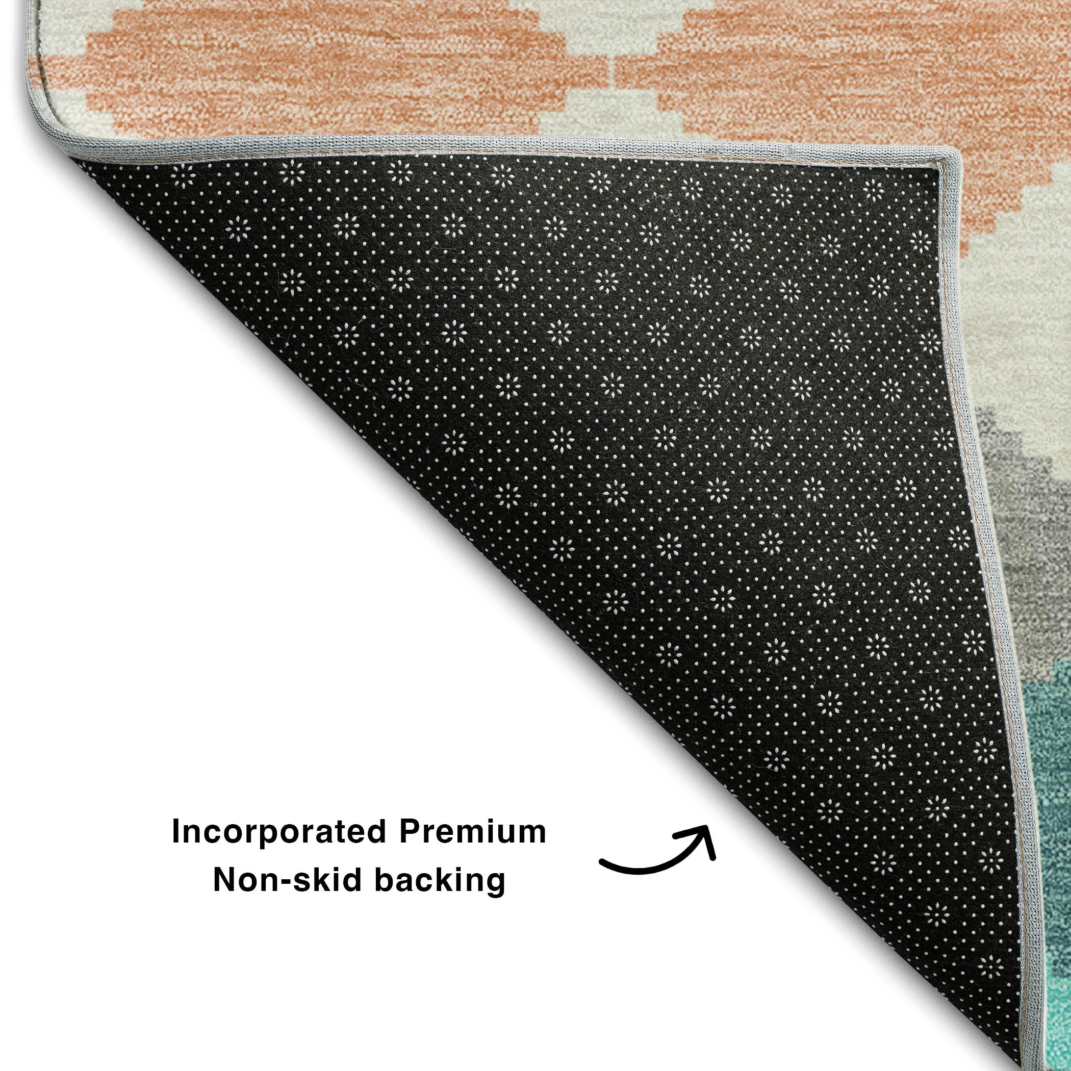 Colombo Machine Washable Transitional Teal Rug 1'8" x 2'6" #shape_Rectangle