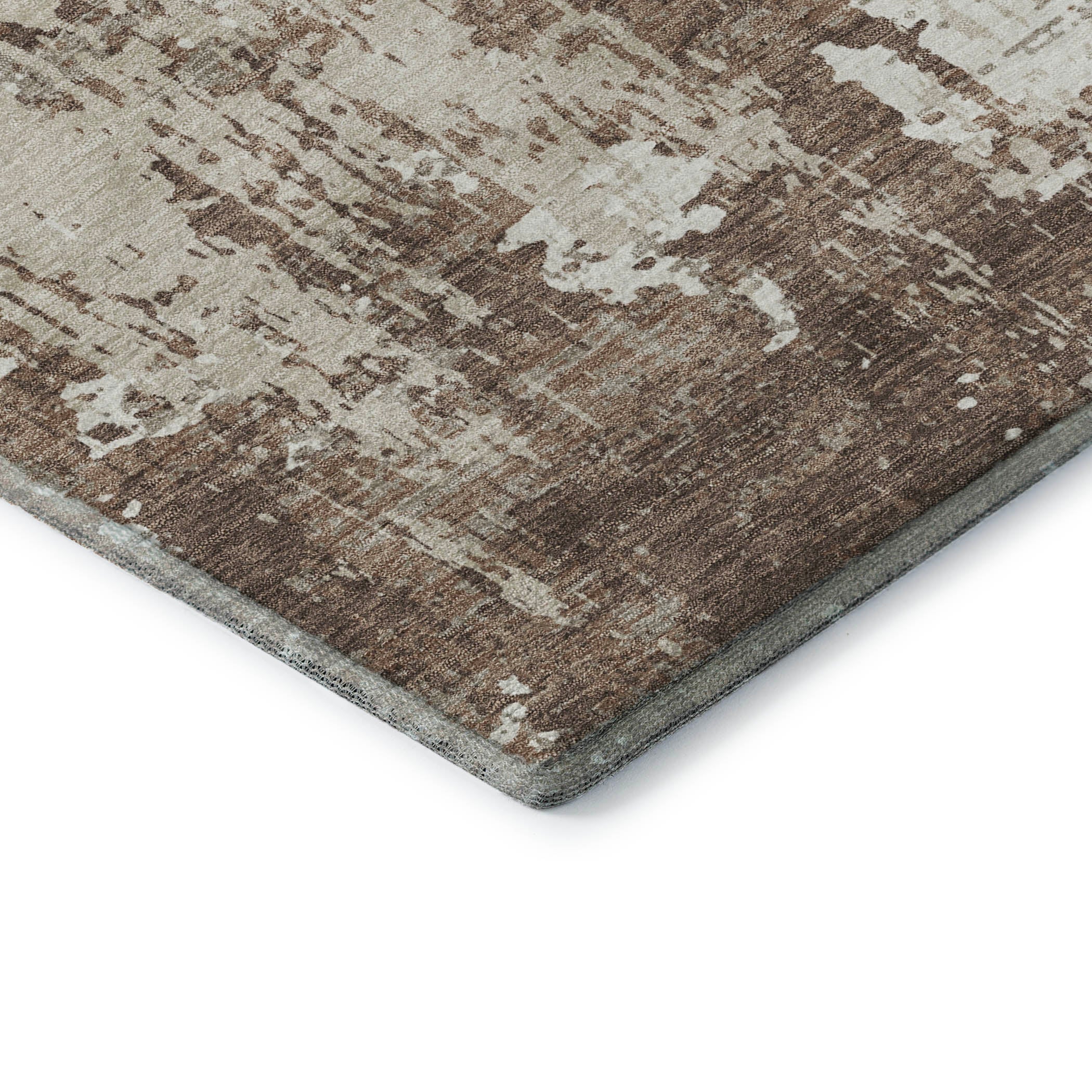 Athens Machine Washable Transitional Brown Rug 1'8" x 2'6" #shape_Rectangle