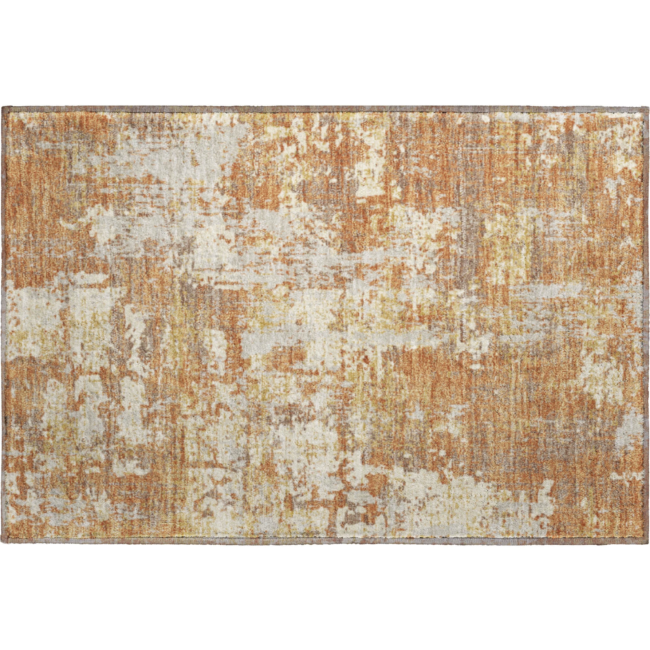 Athens Machine Washable Transitional Copper Orange Rug 1'8" x 2'6" #shape_Rectangle