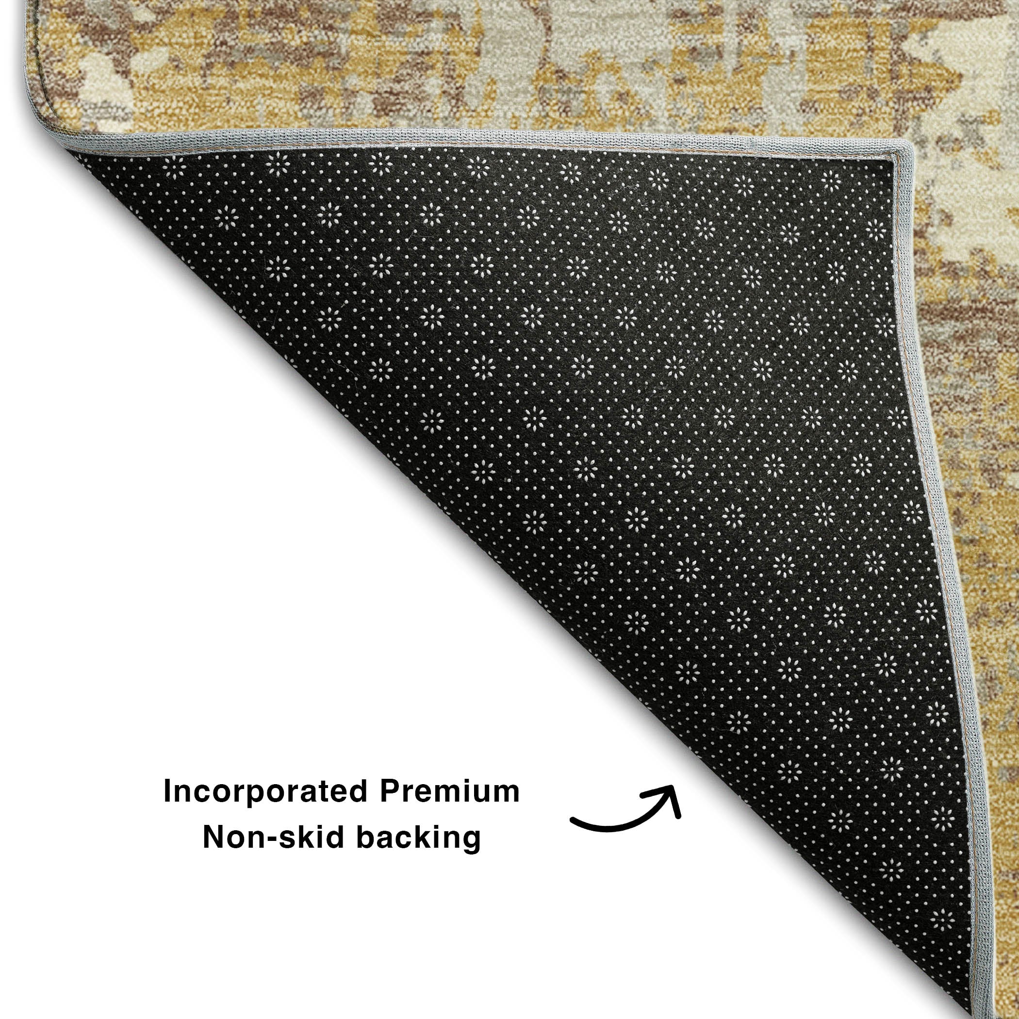 Athens Machine Washable Transitional Gold Rug 1'8" x 2'6" #shape_Rectangle