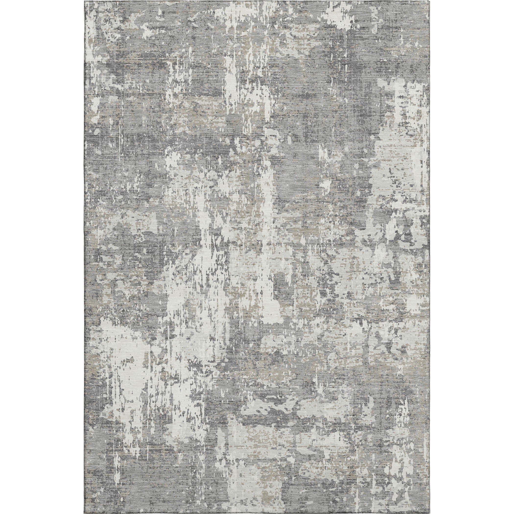 Athens Machine Washable Transitional Gray Rug 2'6" x 3'10" #shape_Rectangle