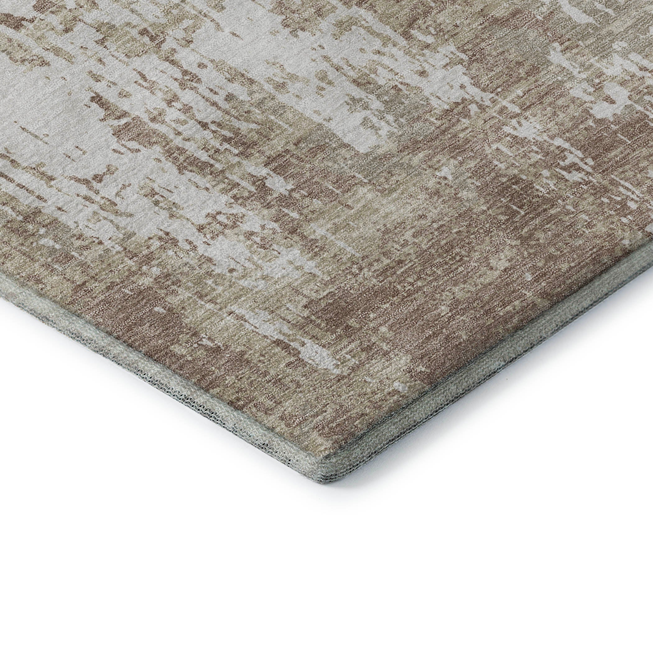 Athens Machine Washable Transitional Taupe Brown Rug 1'8" x 2'6" #shape_Rectangle