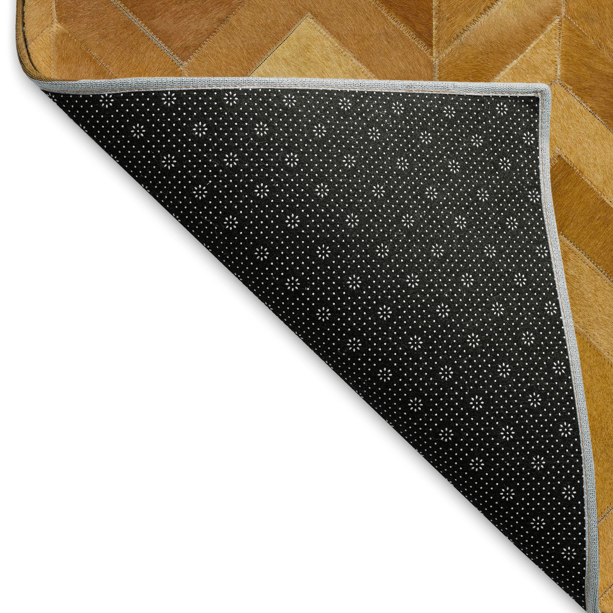 Vienna Machine Washable Cowhide Brown Browns Rug 1'8" x 2'6" #shape_Rectangle