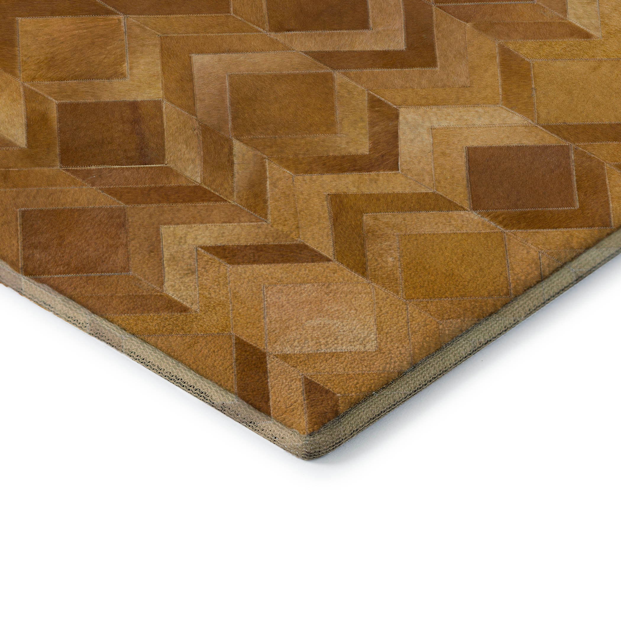 Vienna Machine Washable Cowhide Brown Browns Rug 1'8" x 2'6" #shape_Rectangle