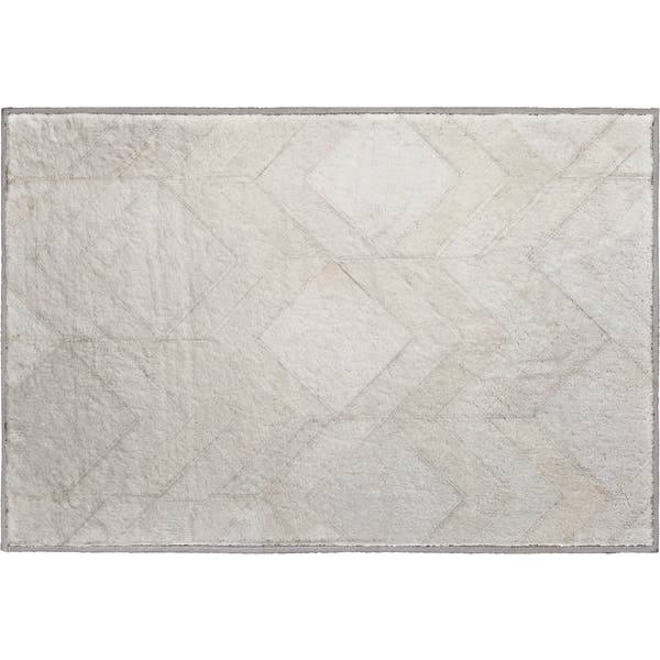 Vienna Machine Washable Cowhide Ivory Rug 1'8" x 2'6"