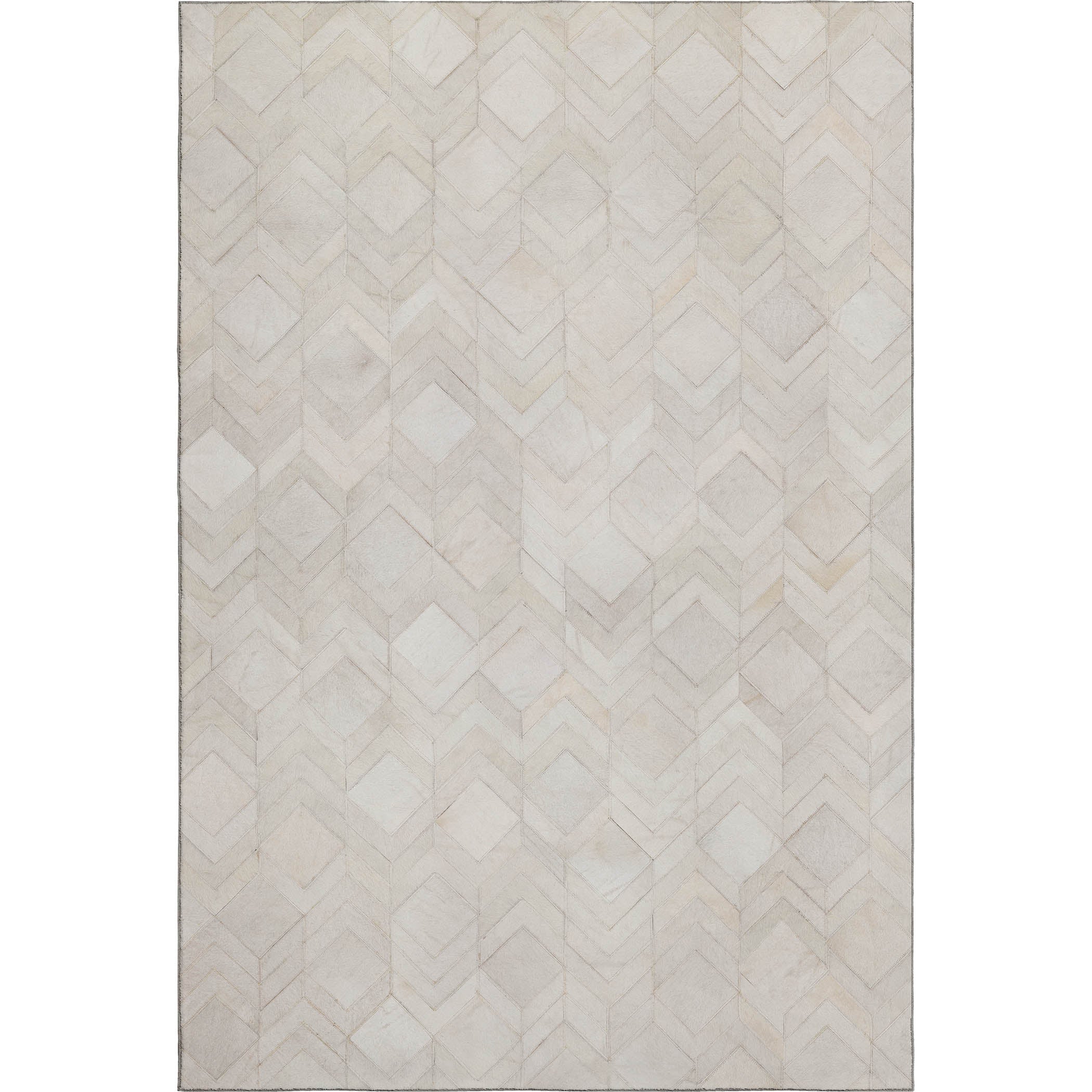 Vienna Machine Washable Cowhide Ivory Rug 2'6" x 3'10" #shape_Rectangle