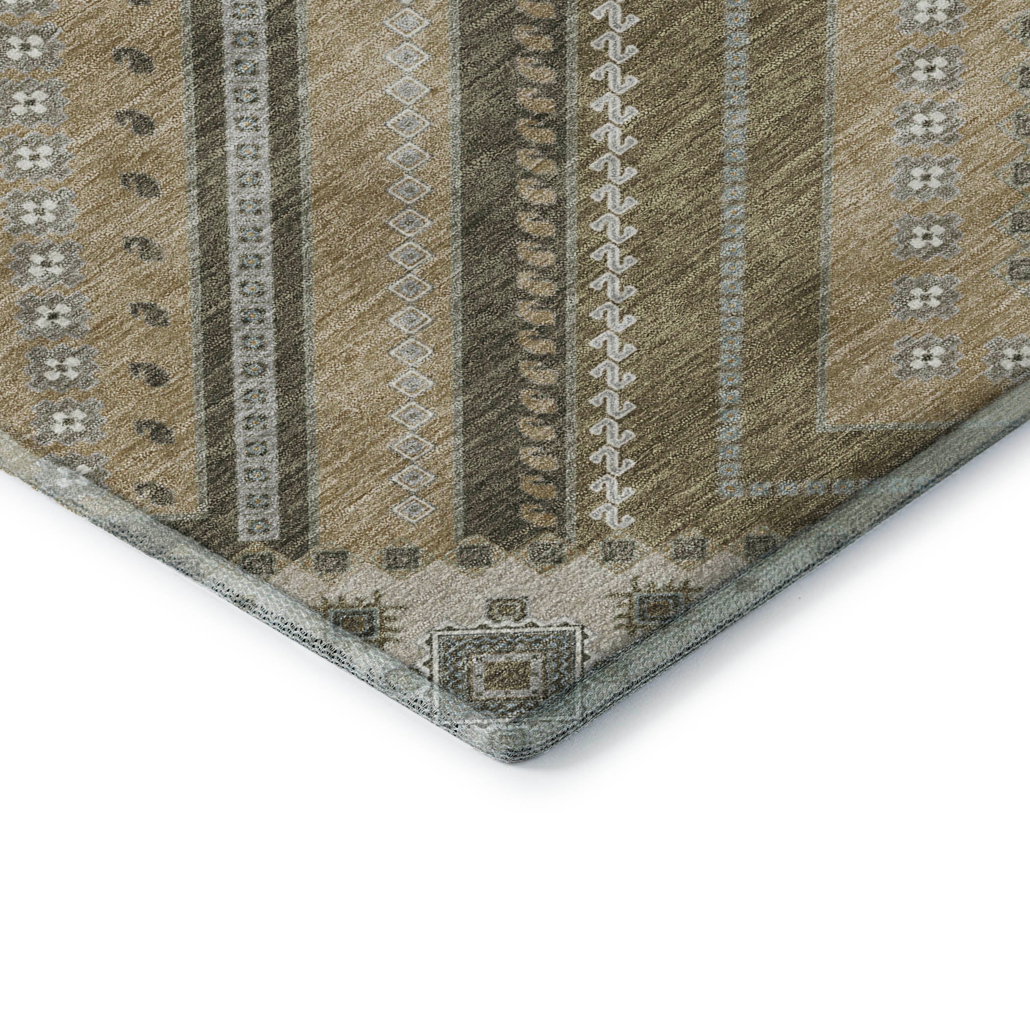Ghent Machine Washable Transitional Beige Brown Rug 1'8" x 2'6" #shape_Rectangle