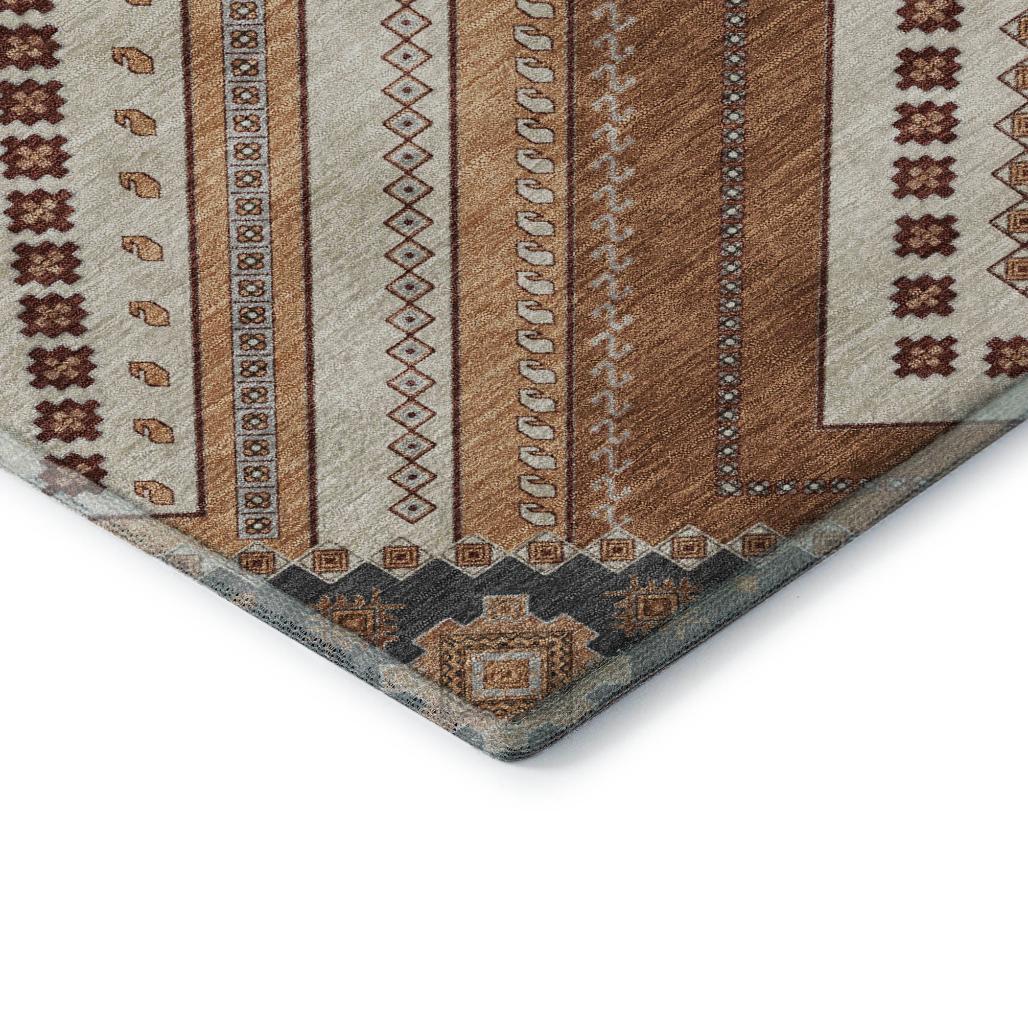 Ghent Machine Washable Transitional Copper Orange Rug 1'8" x 2'6" #shape_Rectangle