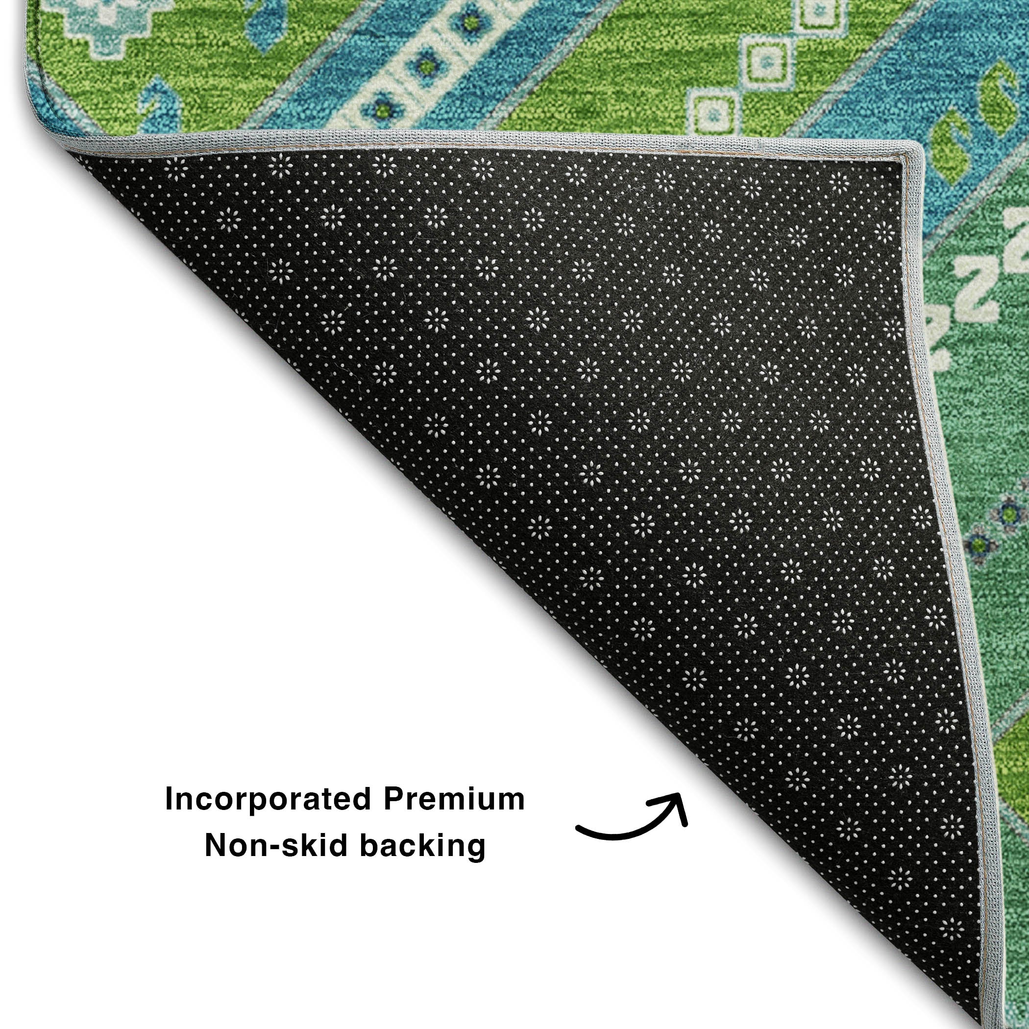 Ghent Machine Washable Transitional Lime Green Rug 1'8" x 2'6" #shape_Rectangle