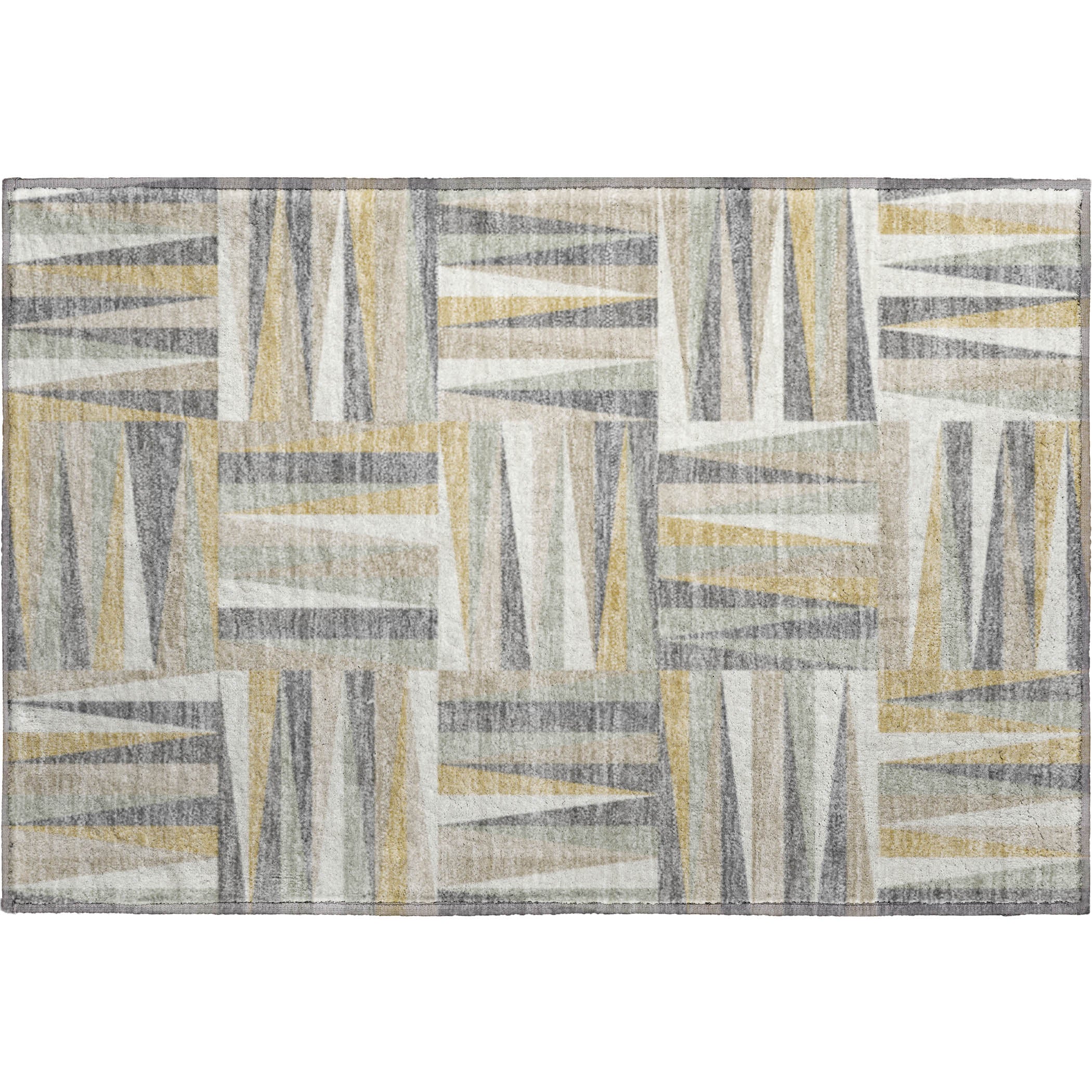 Bruges Machine Washable Transitional Beige Brown Rug 1'8" x 2'6" #shape_Rectangle