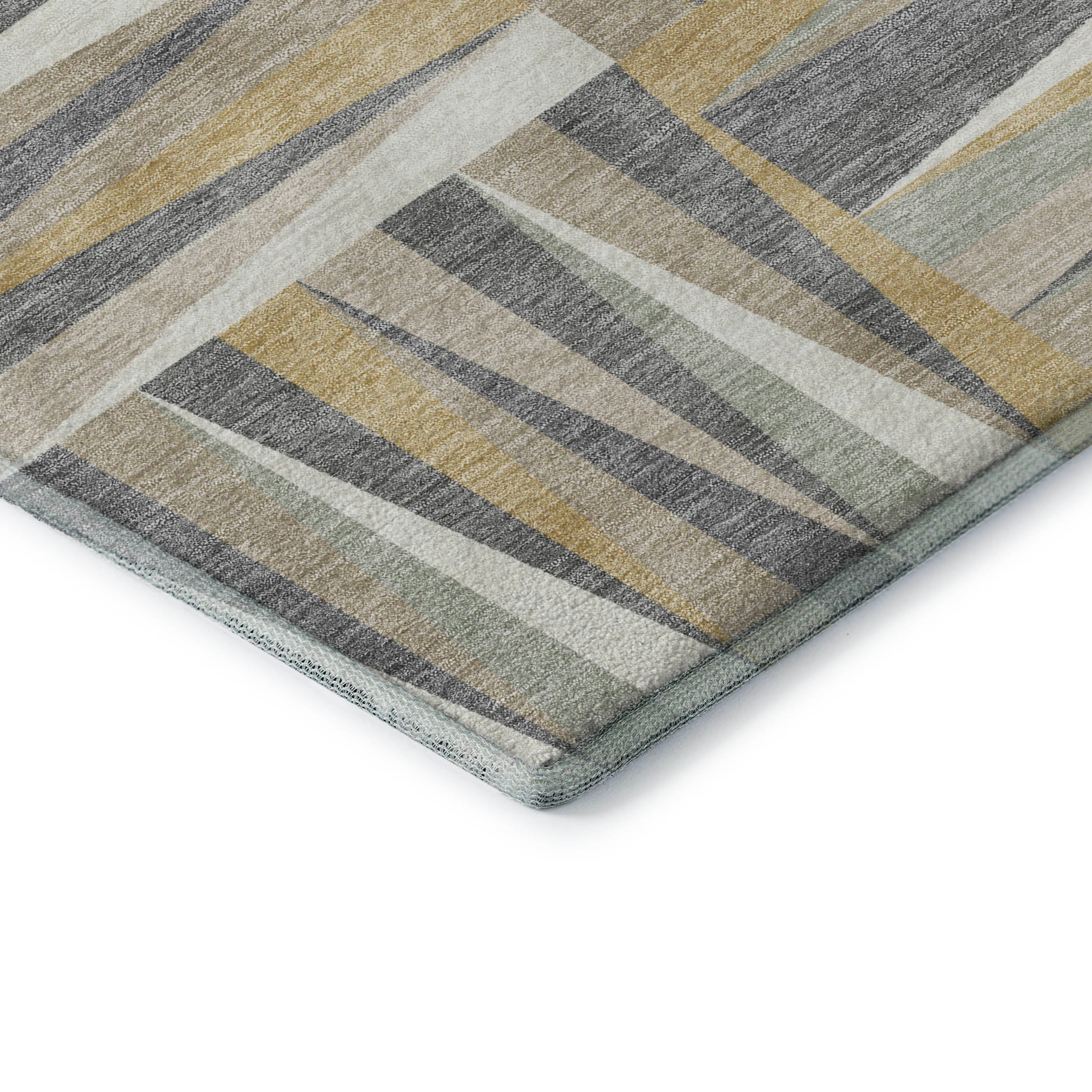 Bruges Machine Washable Transitional Beige Brown Rug 1'8" x 2'6" #shape_Rectangle