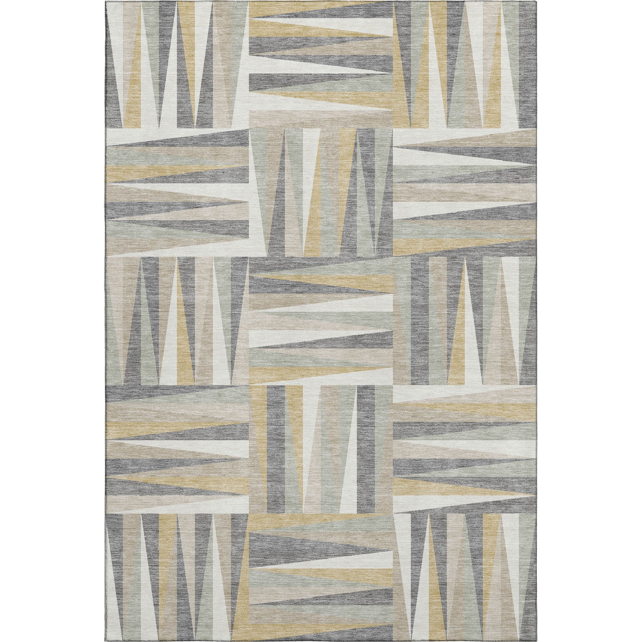 Bruges Machine Washable Transitional Beige Brown Rug 2'6" x 3'10" #shape_Rectangle