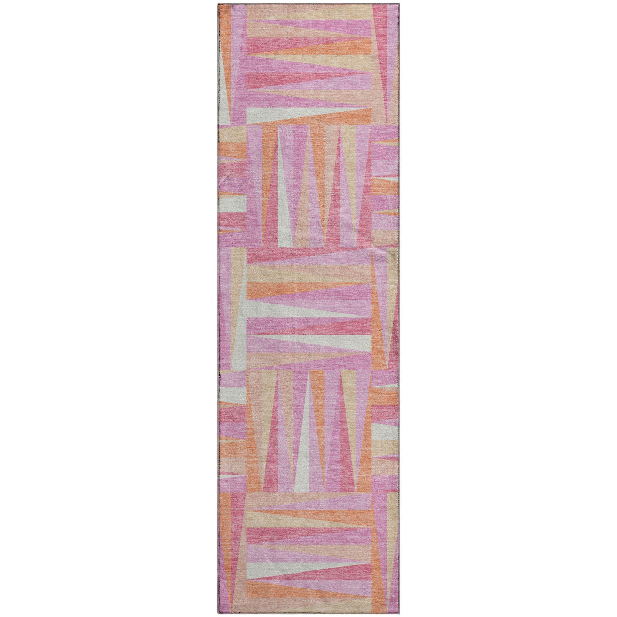 Bruges Machine Washable Transitional Blush Pink Rug 2'3" x 7'6" #shape_Runner