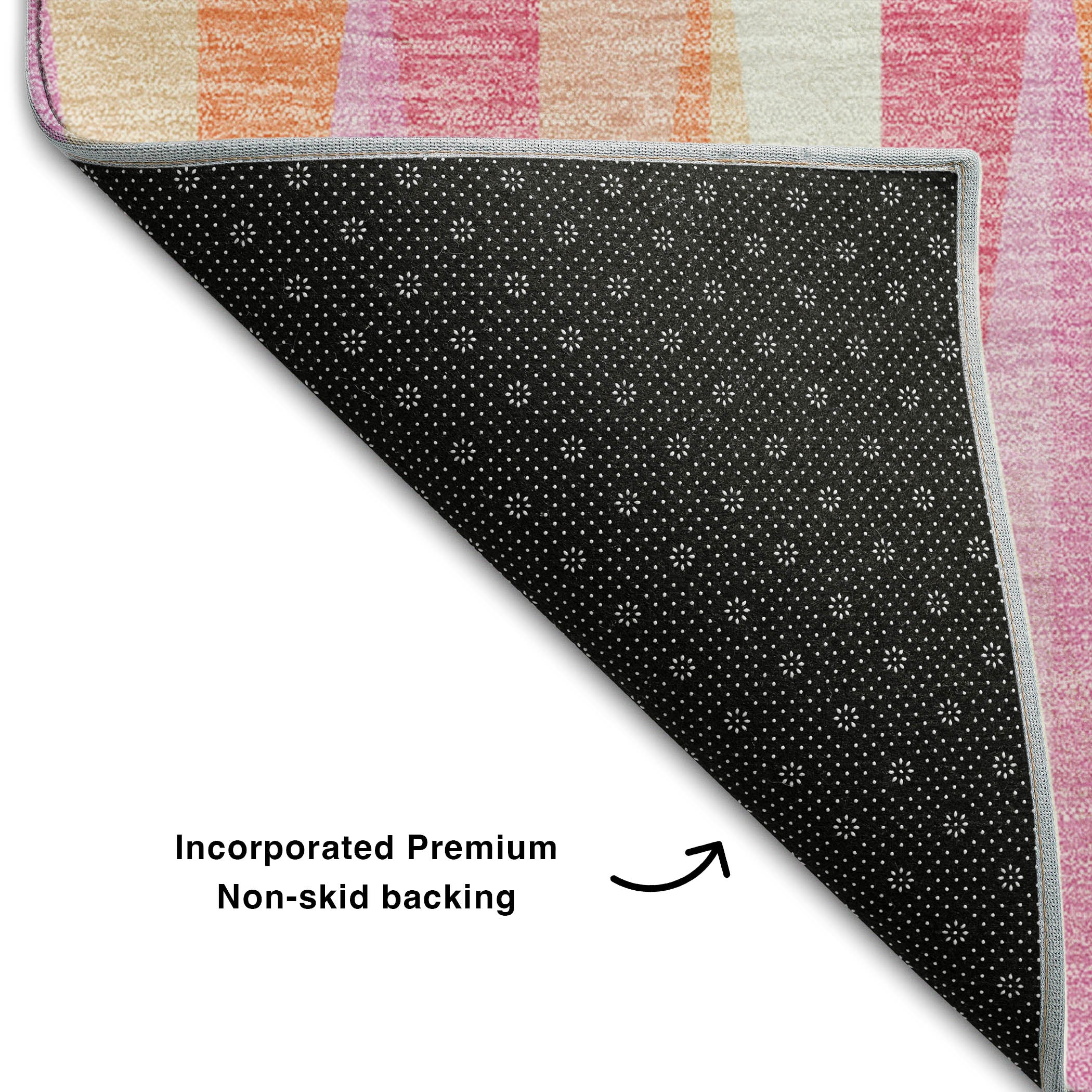 Bruges Machine Washable Transitional Blush Pink Rug 1'8" x 2'6" #shape_Rectangle