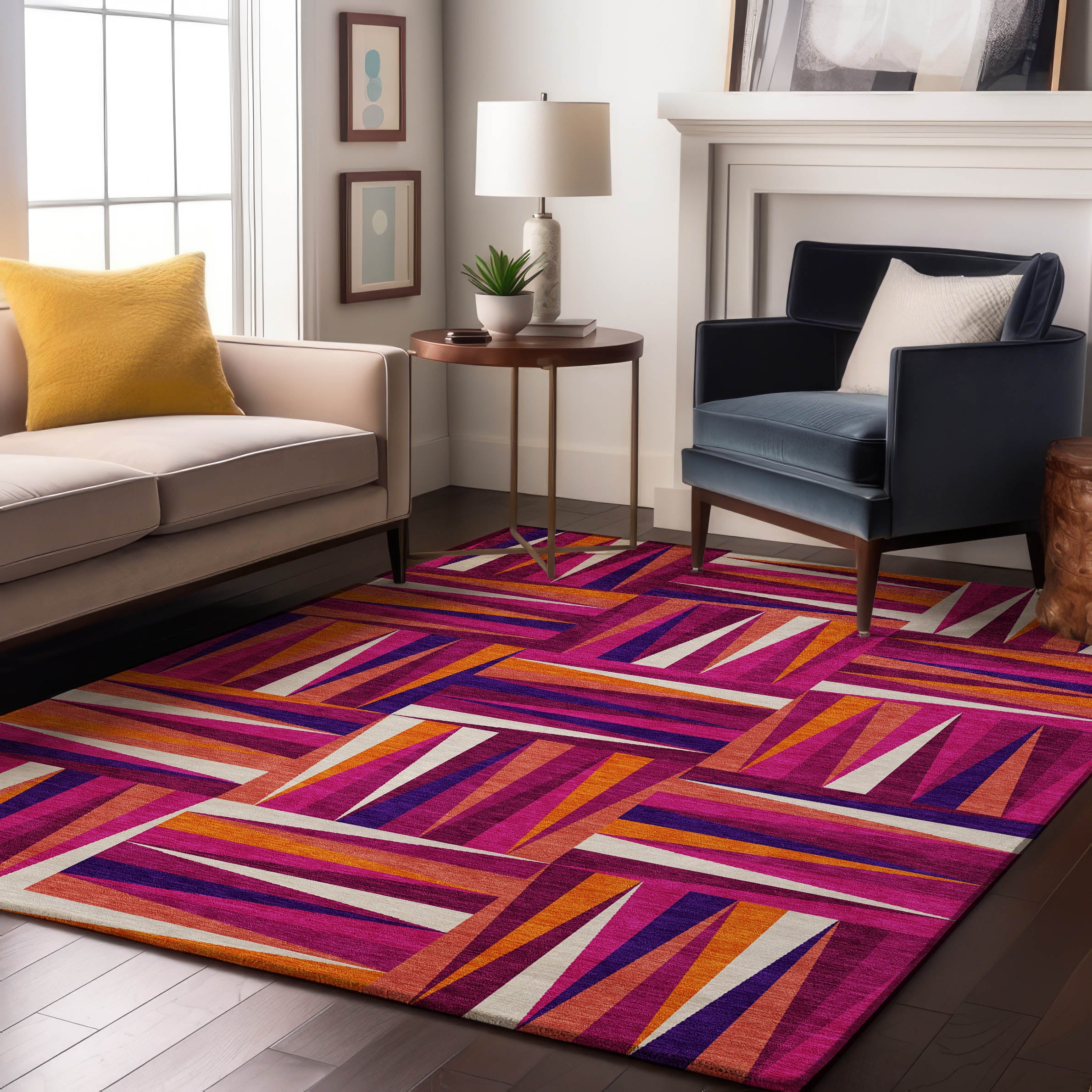 Bruges Machine Washable Transitional Garnet Red Rug 2'6" x 3'10" #shape_Rectangle