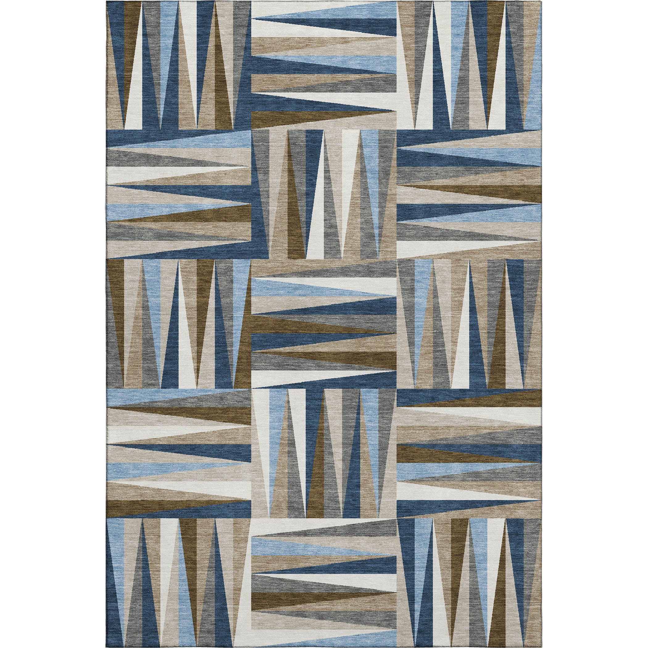 Bruges Machine Washable Transitional Navy Blue Rug 2'6" x 3'10" #shape_Rectangle