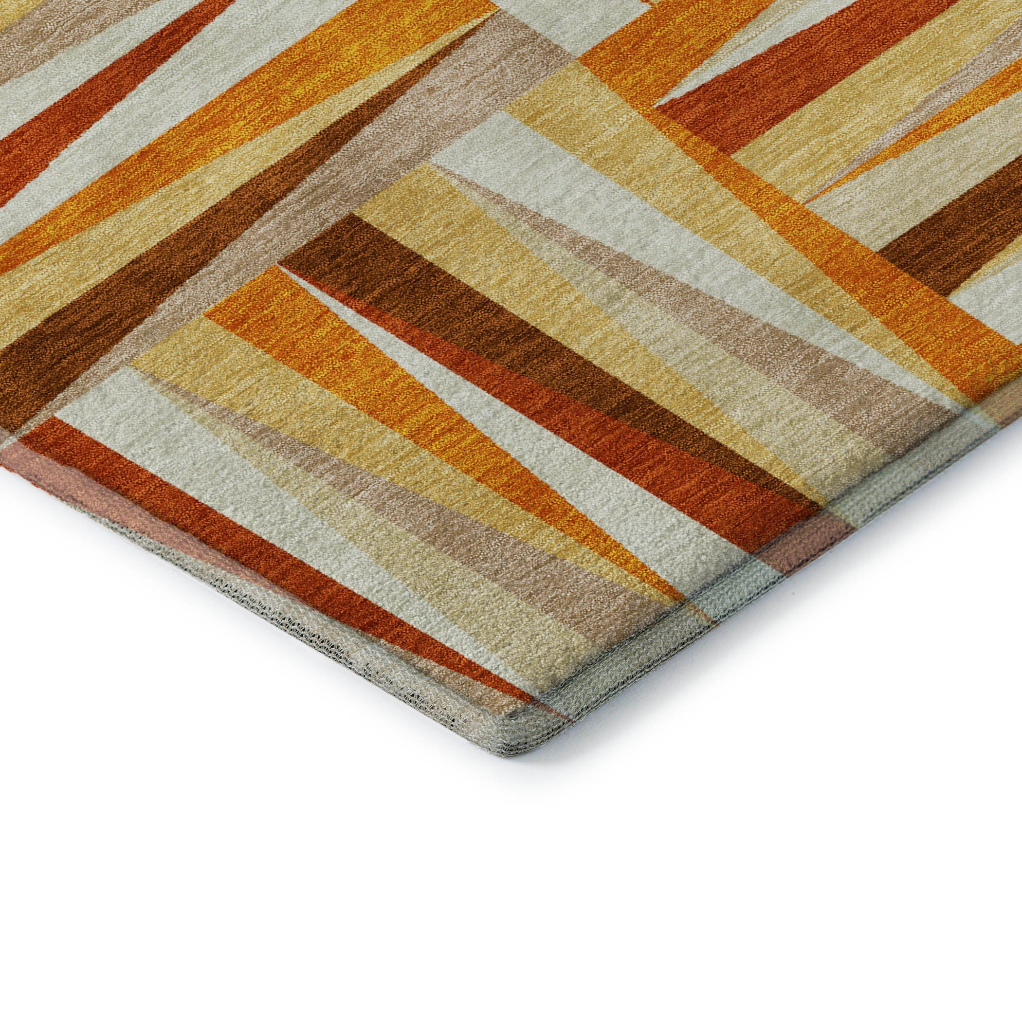 Bruges Machine Washable Transitional Orange Rug 1'8" x 2'6" #shape_Rectangle