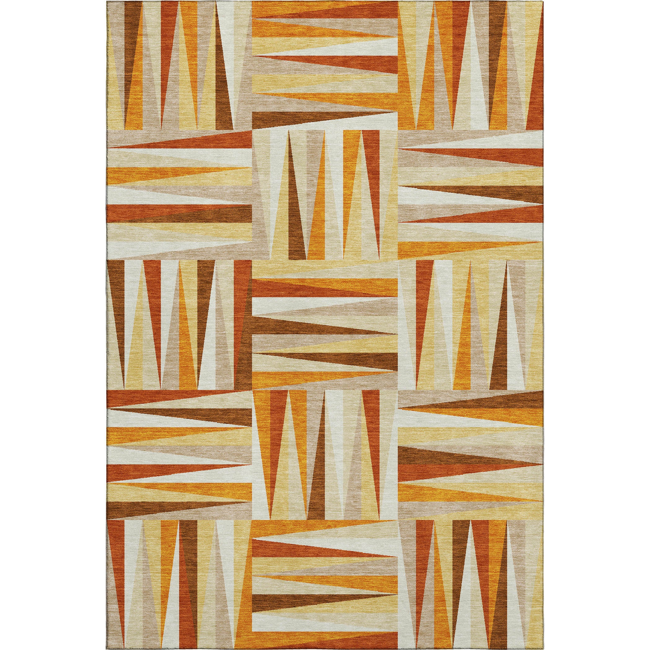 Bruges Machine Washable Transitional Orange Rug 2'6" x 3'10" #shape_Rectangle