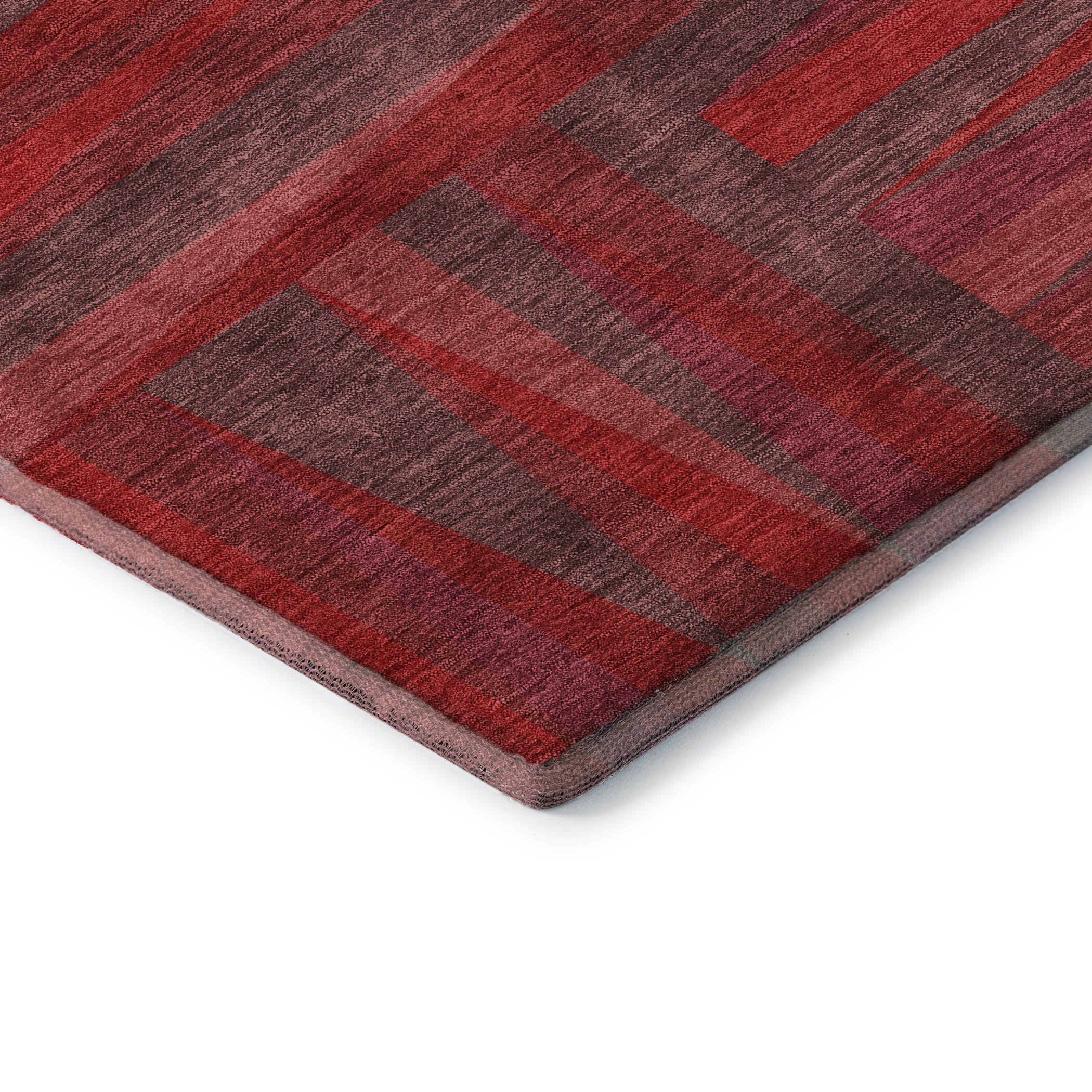 Bruges Machine Washable Transitional Red Rug 1'8" x 2'6" #shape_Rectangle