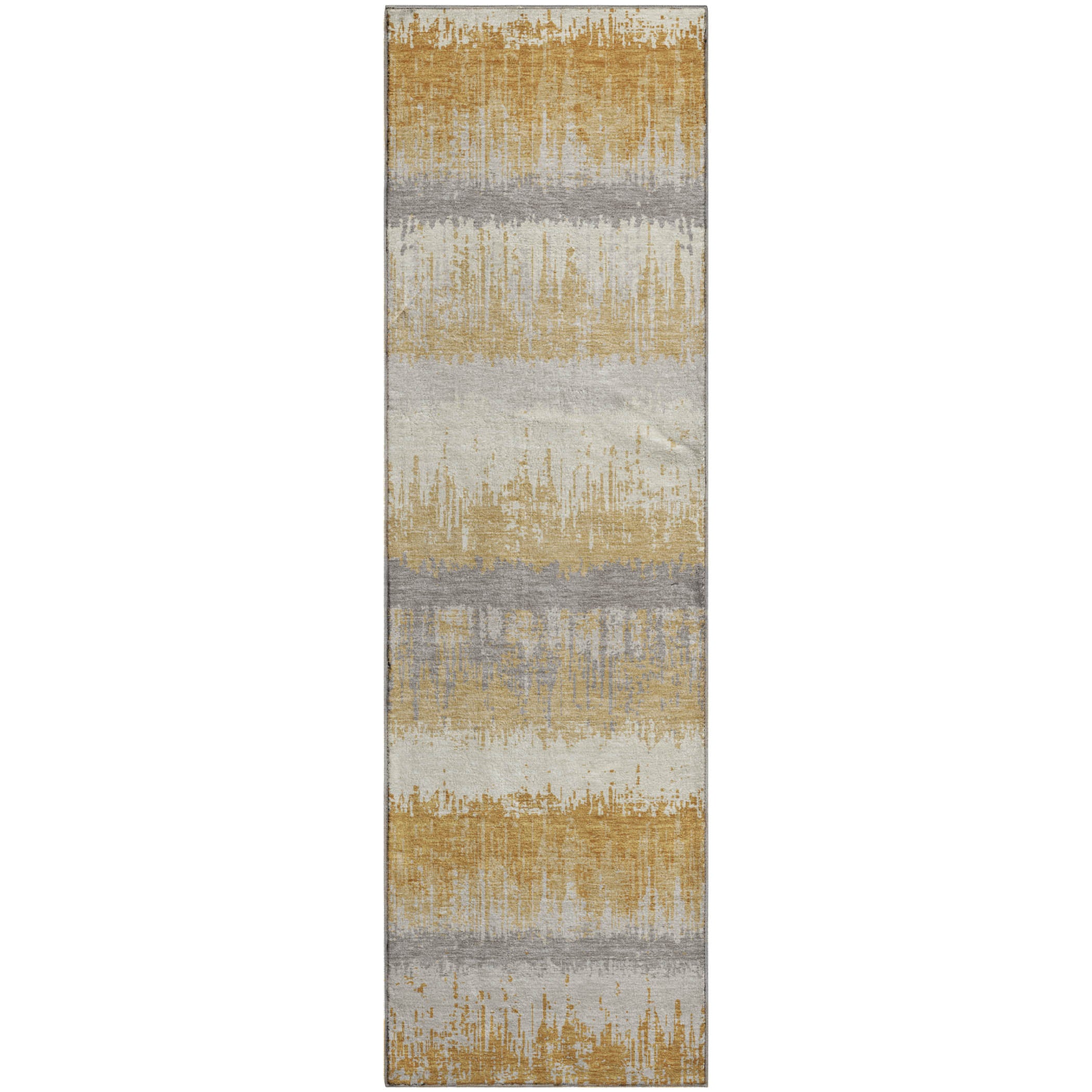 Marrakech Machine Washable Transitional Gold Rug 2'3" x 7'6" #shape_Runner