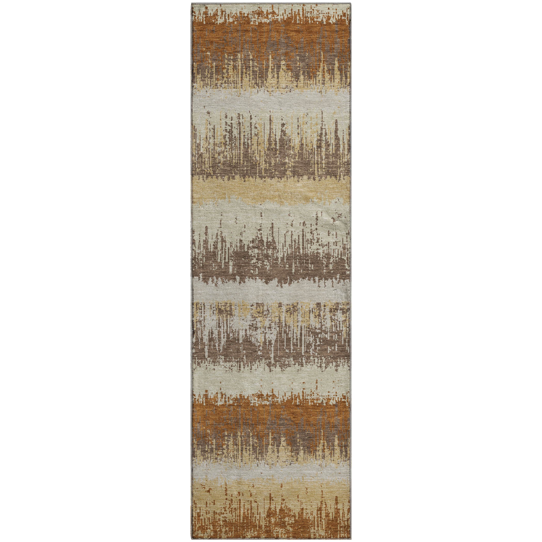 Marrakech Machine Washable Transitional Mocha Brown Rug 2'3" x 7'6" #shape_Runner