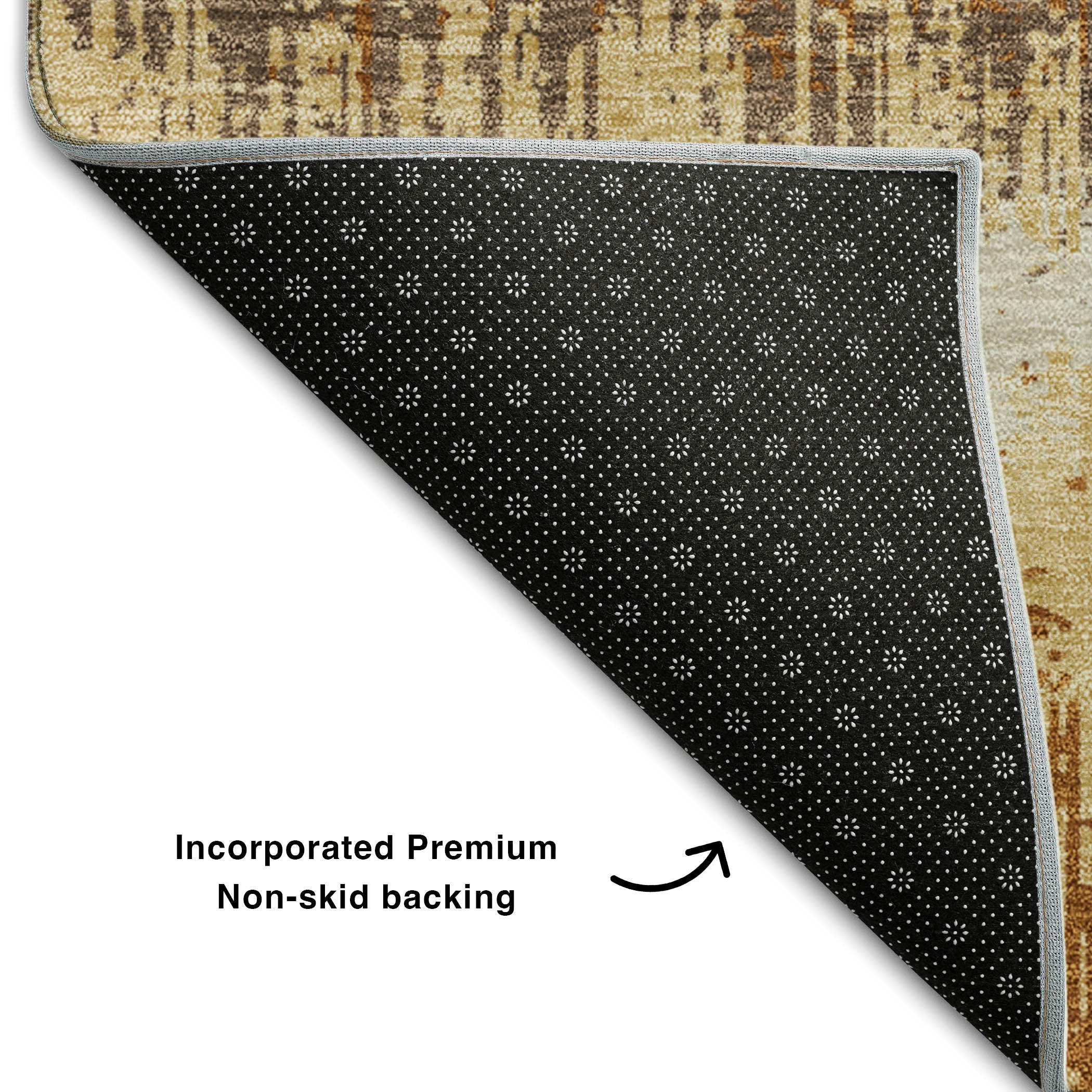 Marrakech Machine Washable Transitional Mocha Brown Rug 1'8" x 2'6" #shape_Rectangle