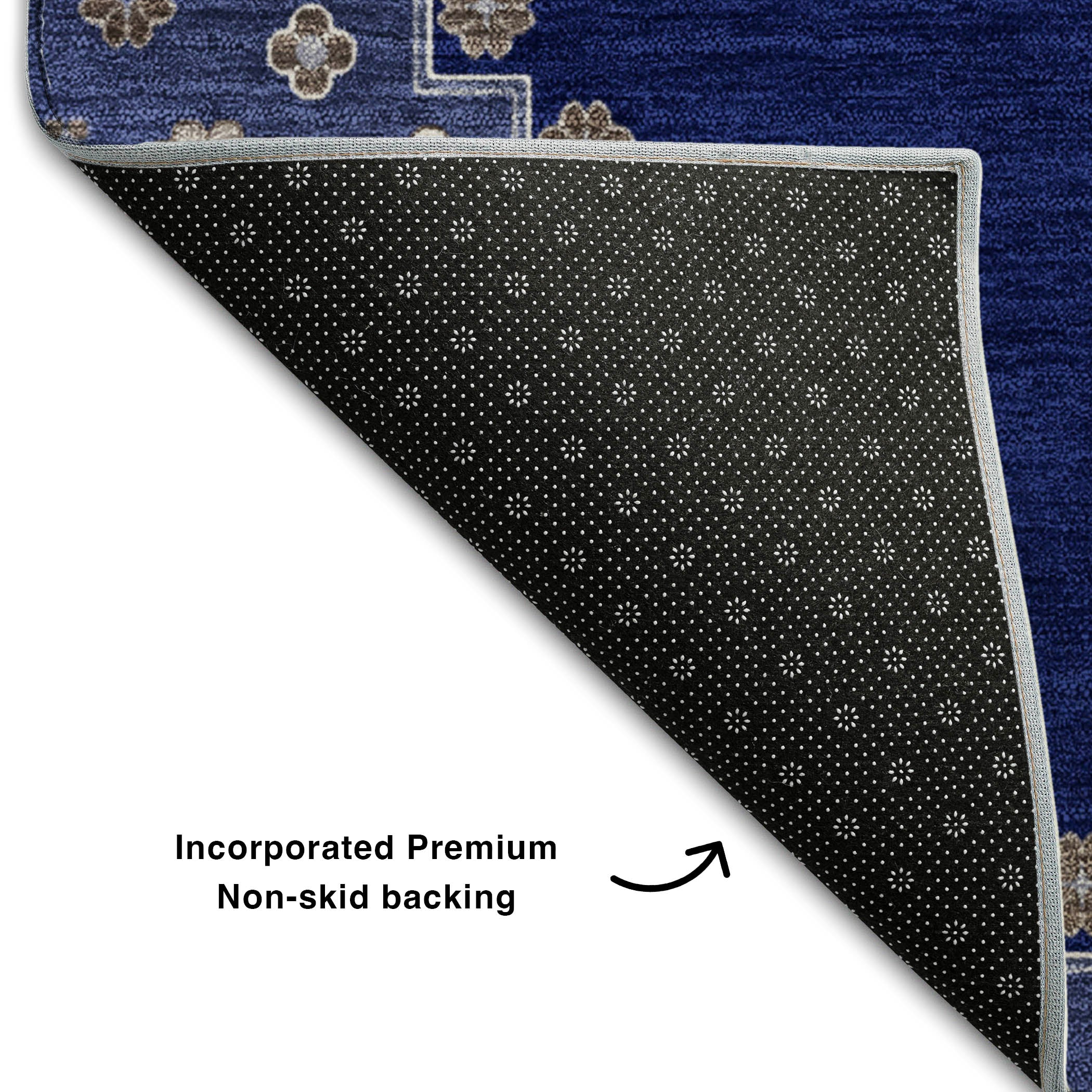 Jaipur Machine Washable Traditional Navy Blue Rug 1'8" x 2'6" #shape_Rectangle