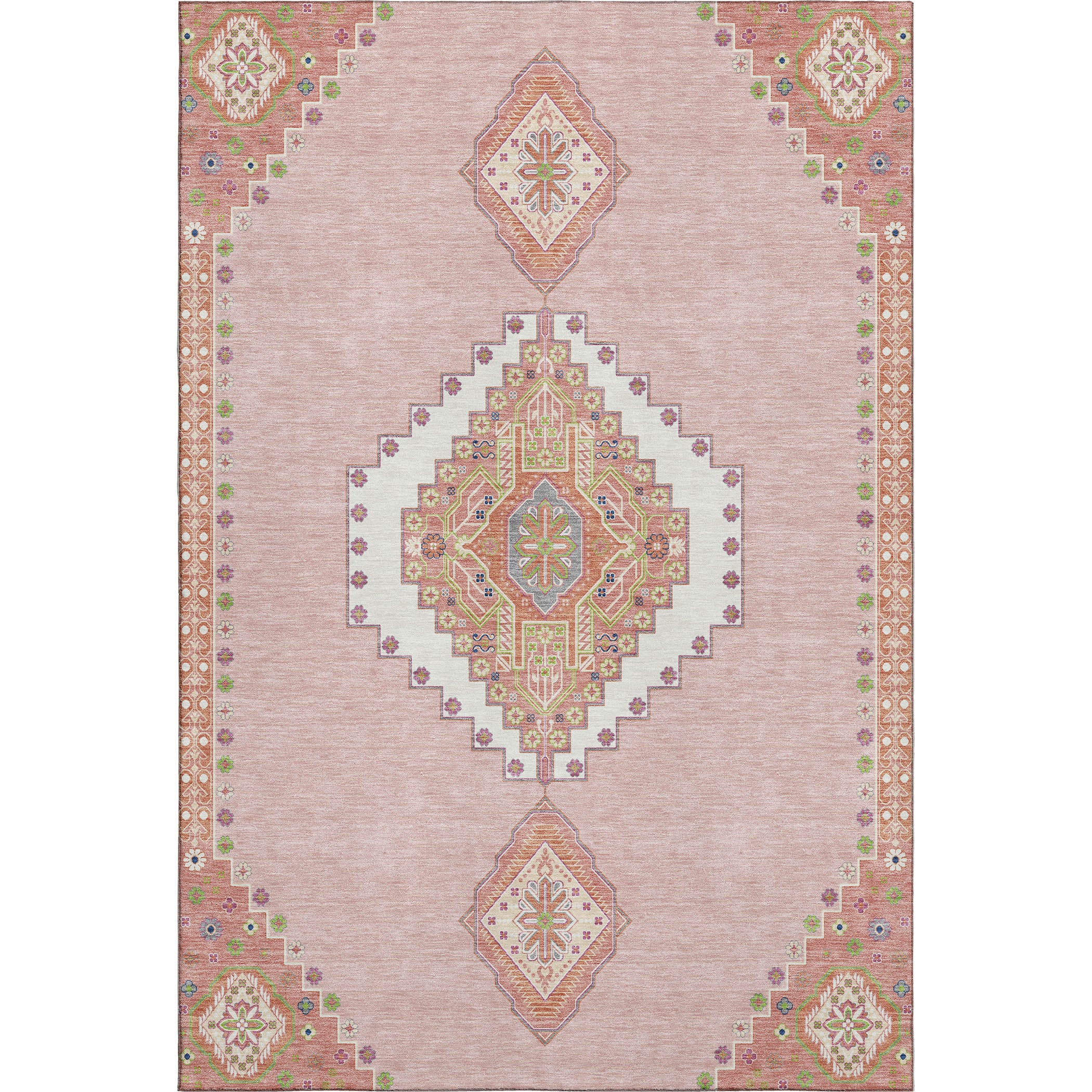 Jaipur Machine Washable Traditional Pink Rug 2'6" x 3'10" #shape_Rectangle