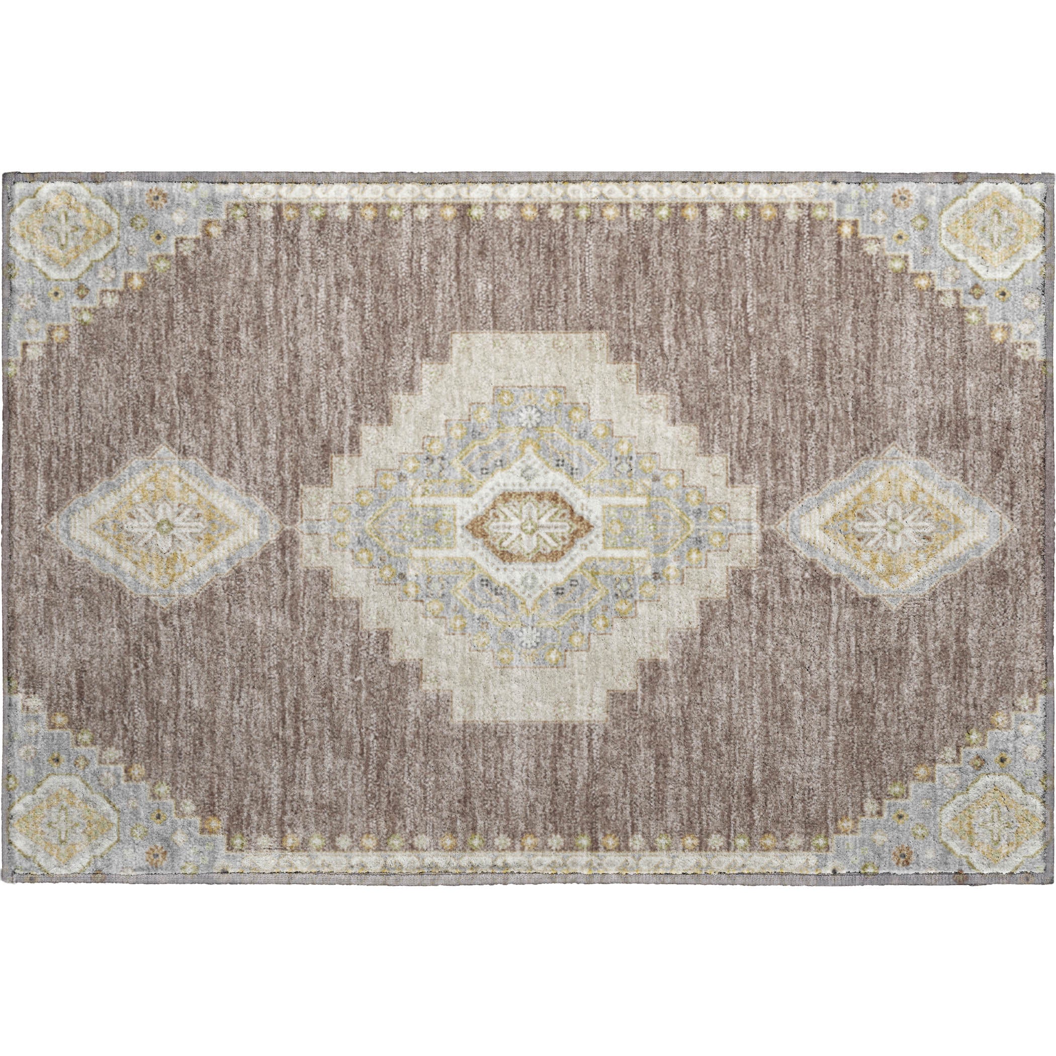 Jaipur Machine Washable Traditional Taupe Brown Rug 1'8" x 2'6" #shape_Rectangle