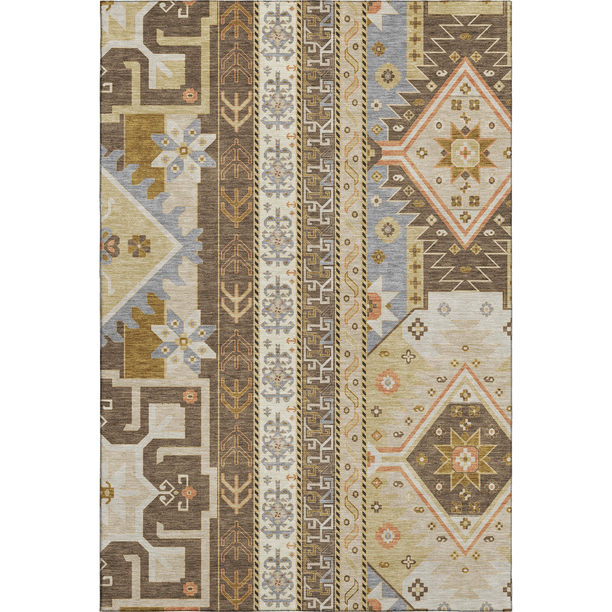 Chiang Mai Machine Washable Transitional Brown Rug 2'6" x 3'10" #shape_Rectangle