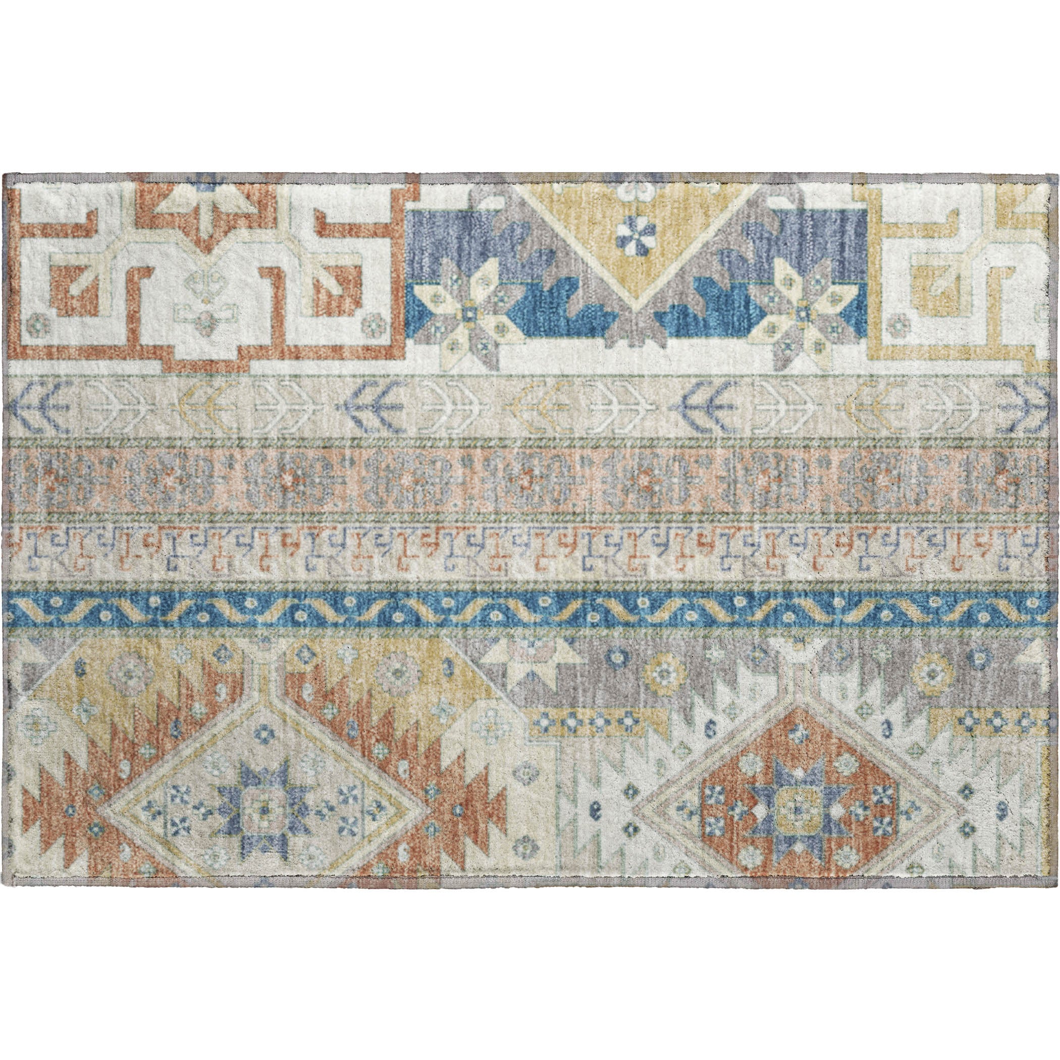 Chiang Mai Machine Washable Transitional Ivory Rug 1'8" x 2'6" #shape_Rectangle