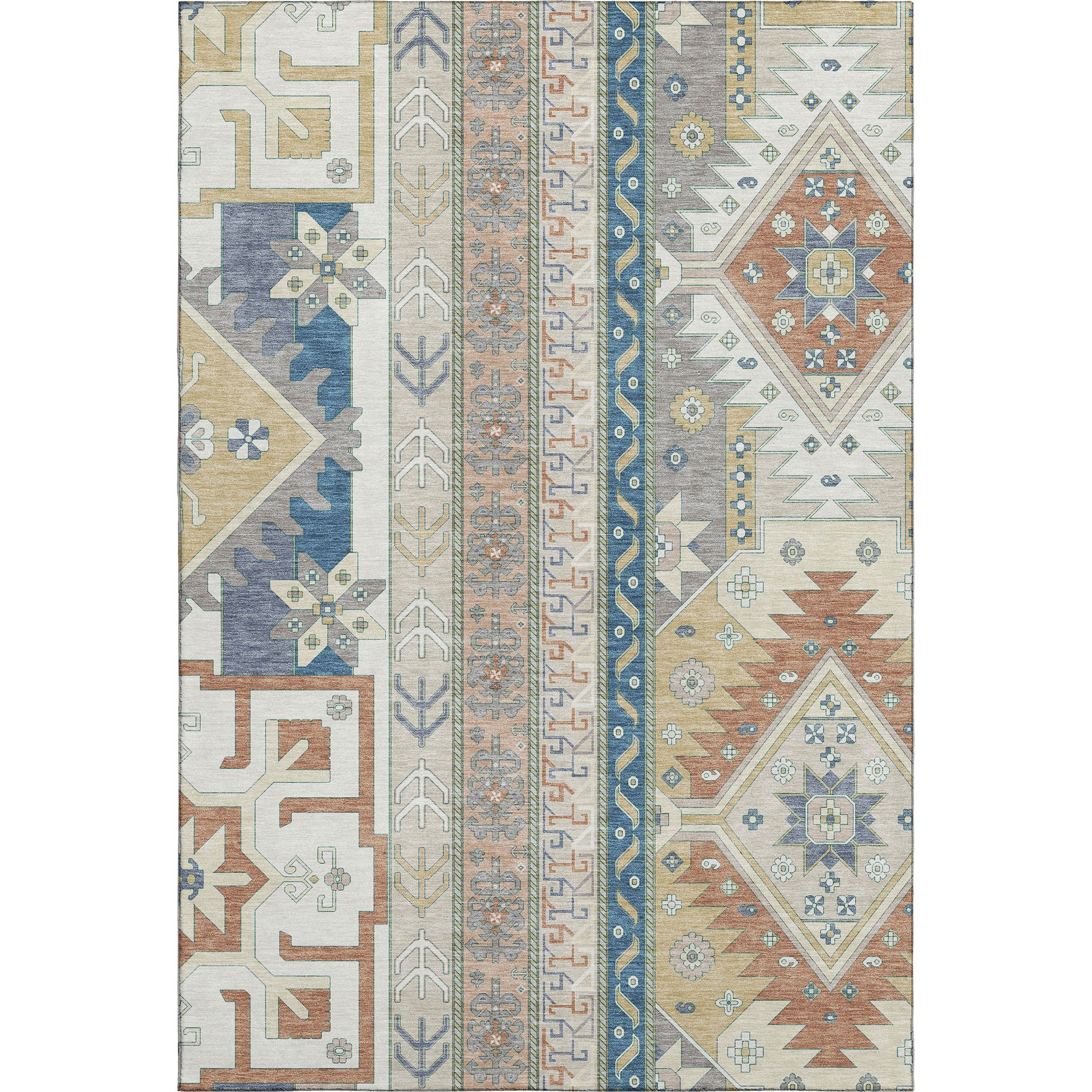 Chiang Mai Machine Washable Transitional Ivory Rug 2'6" x 3'10" #shape_Rectangle