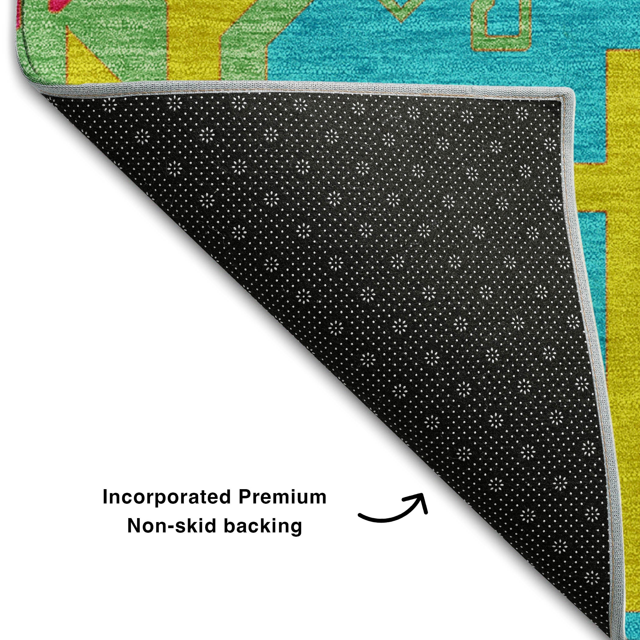 Chiang Mai Machine Washable Transitional Teal Rug 1'8" x 2'6" #shape_Rectangle