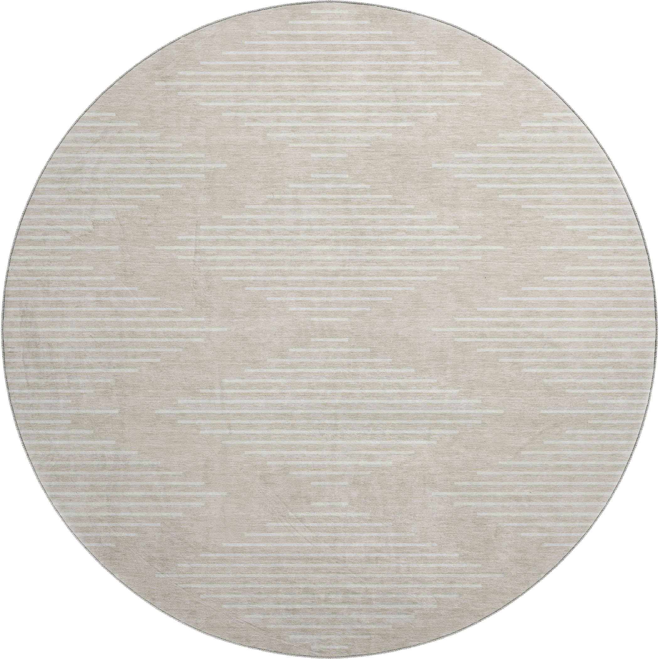 Marrakech Machine Washable Transitional Beige Brown Rug 8' x 8' #shape_Round