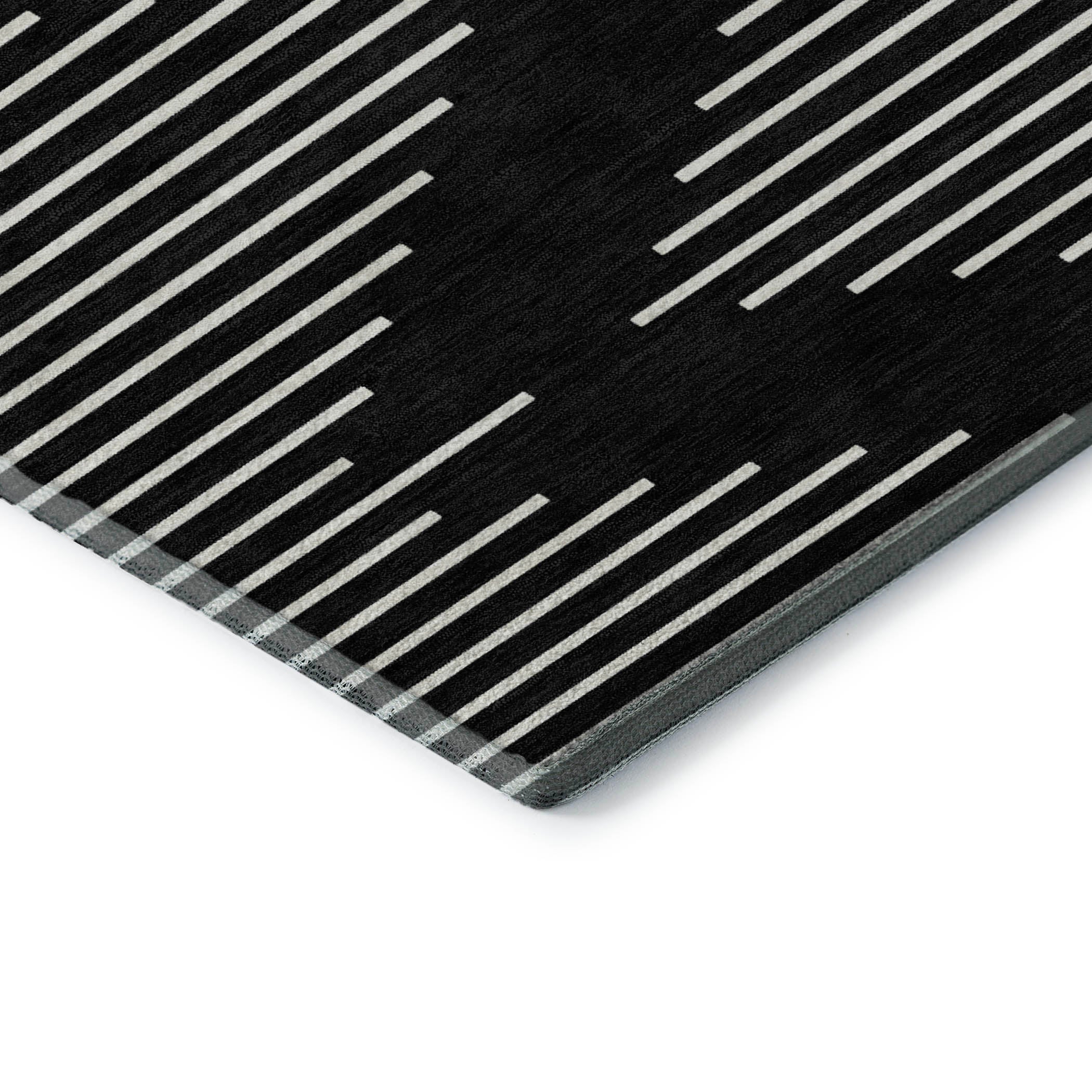 Marrakech Machine Washable Transitional Black Rug 1'8" x 2'6" #shape_Rectangle