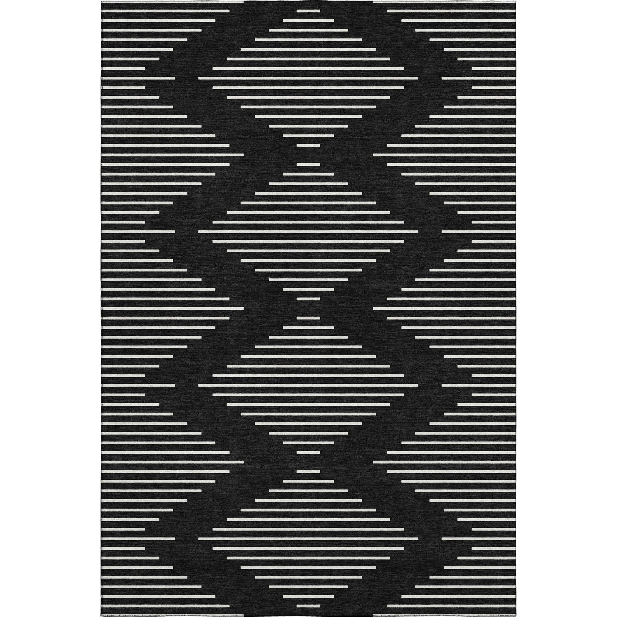 Marrakech Machine Washable Transitional Black Rug 2'6" x 3'10" #shape_Rectangle