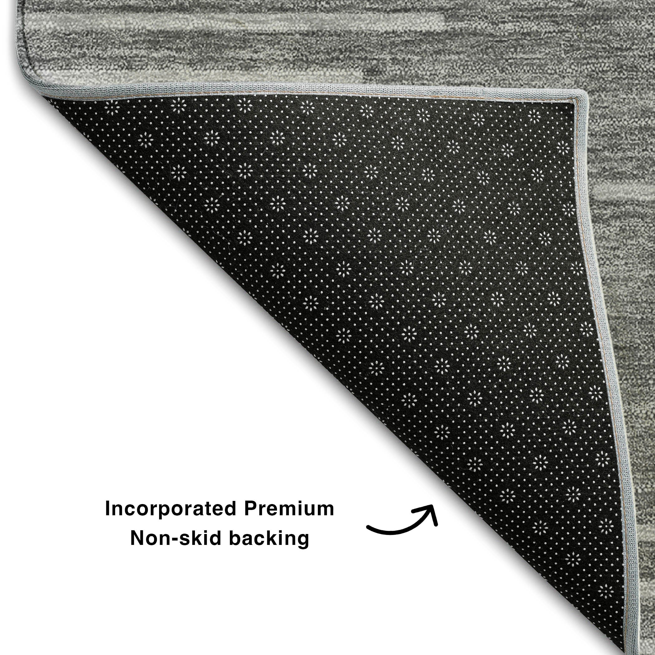 Marrakech Machine Washable Transitional Charcoal Gray Rug 1'8" x 2'6" #shape_Rectangle