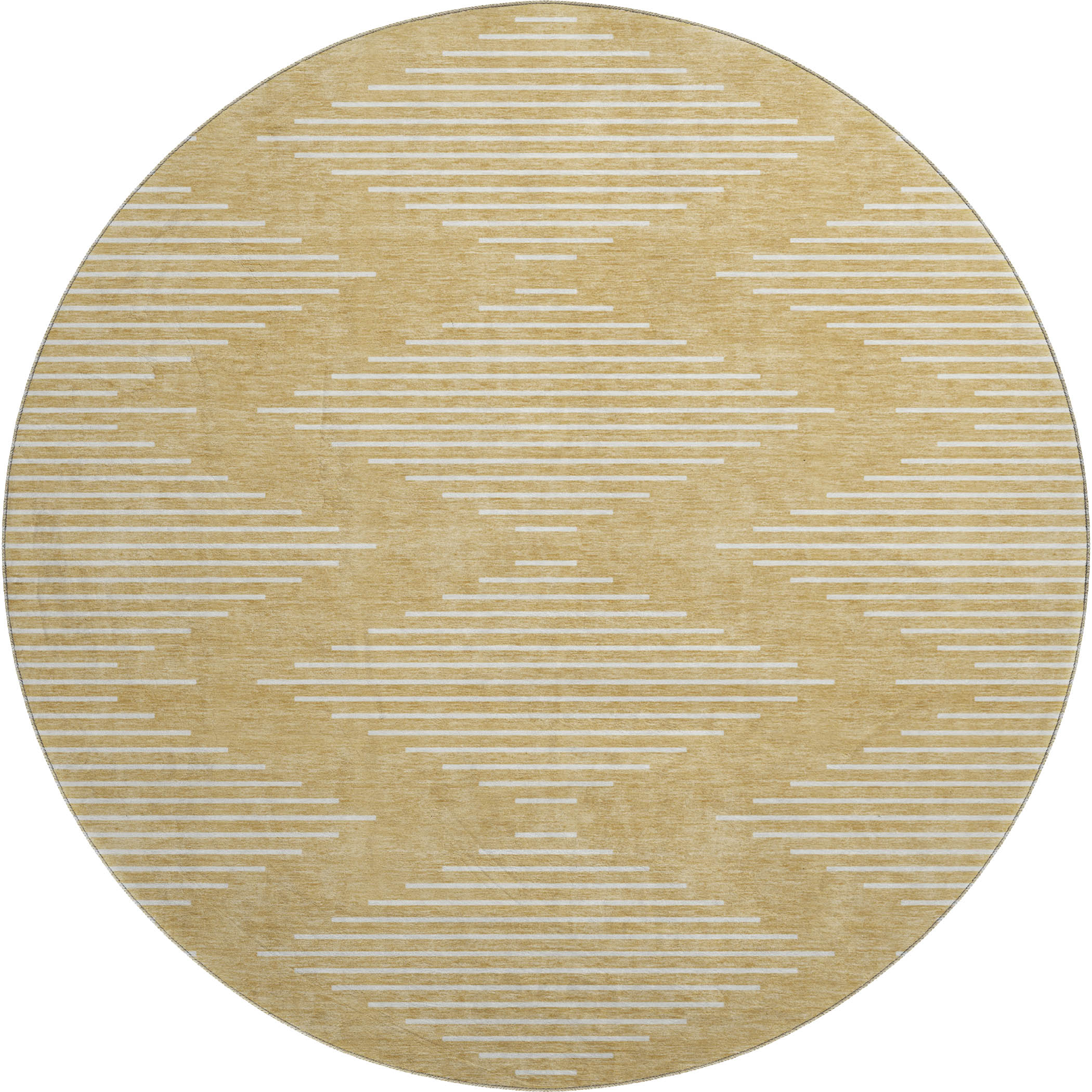 Marrakech Machine Washable Transitional Gold Rug 8' x 8' #shape_Round